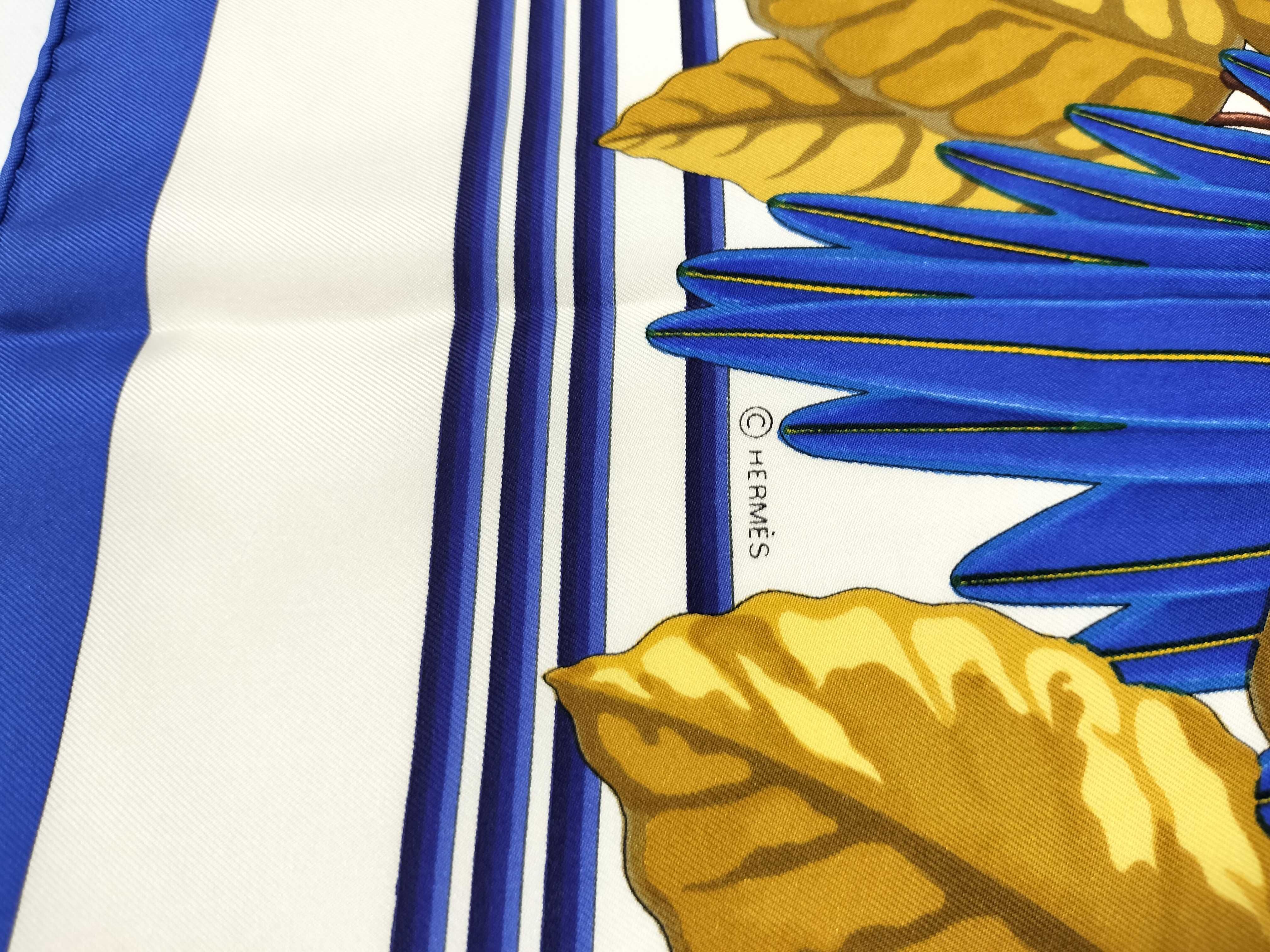 Hermes Les Perroquets Silk Twill Scarf by Joachim Metz