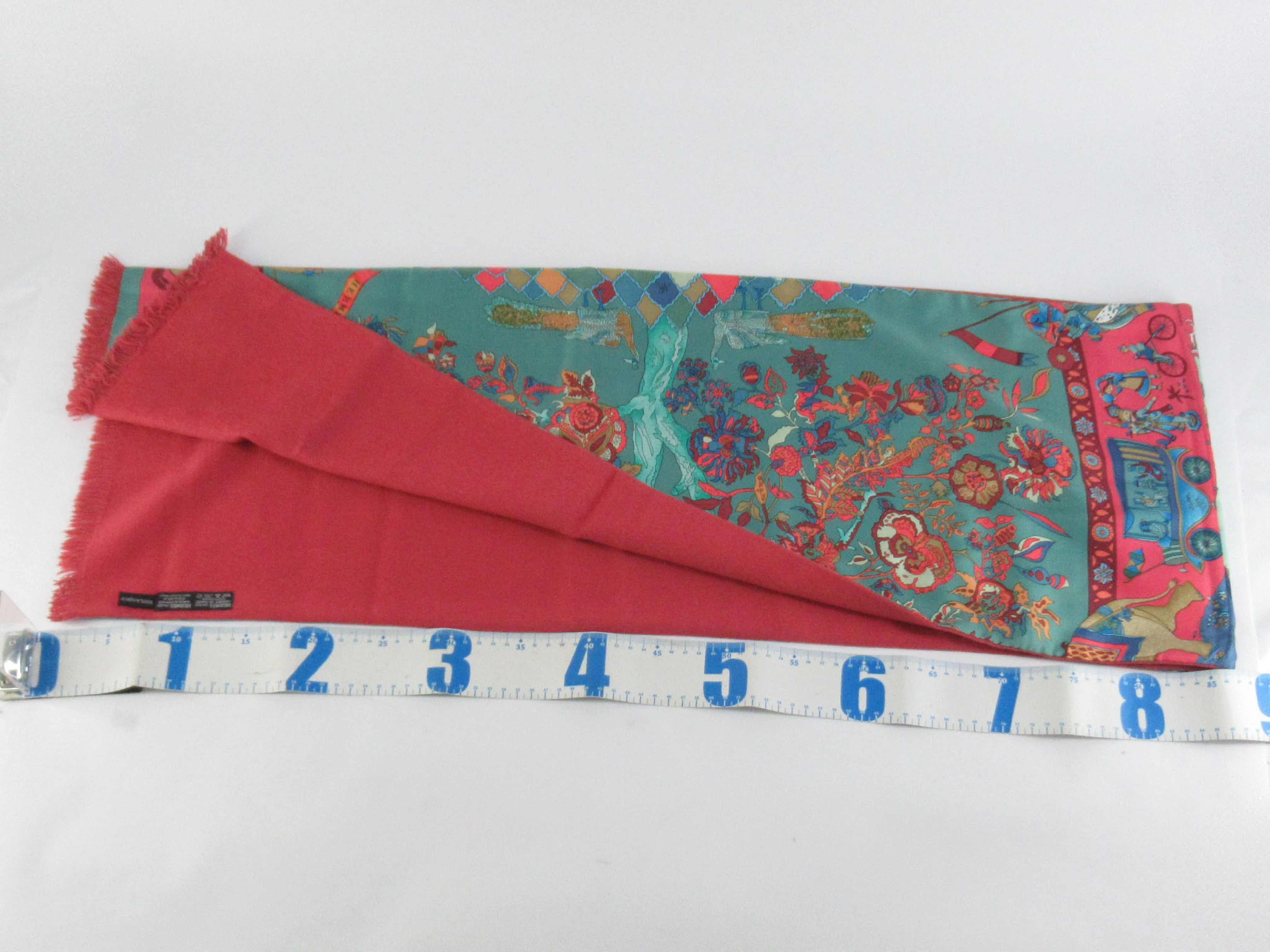Hermes Fantaisies Indiennes Silk and Angora Double-Faced Stole