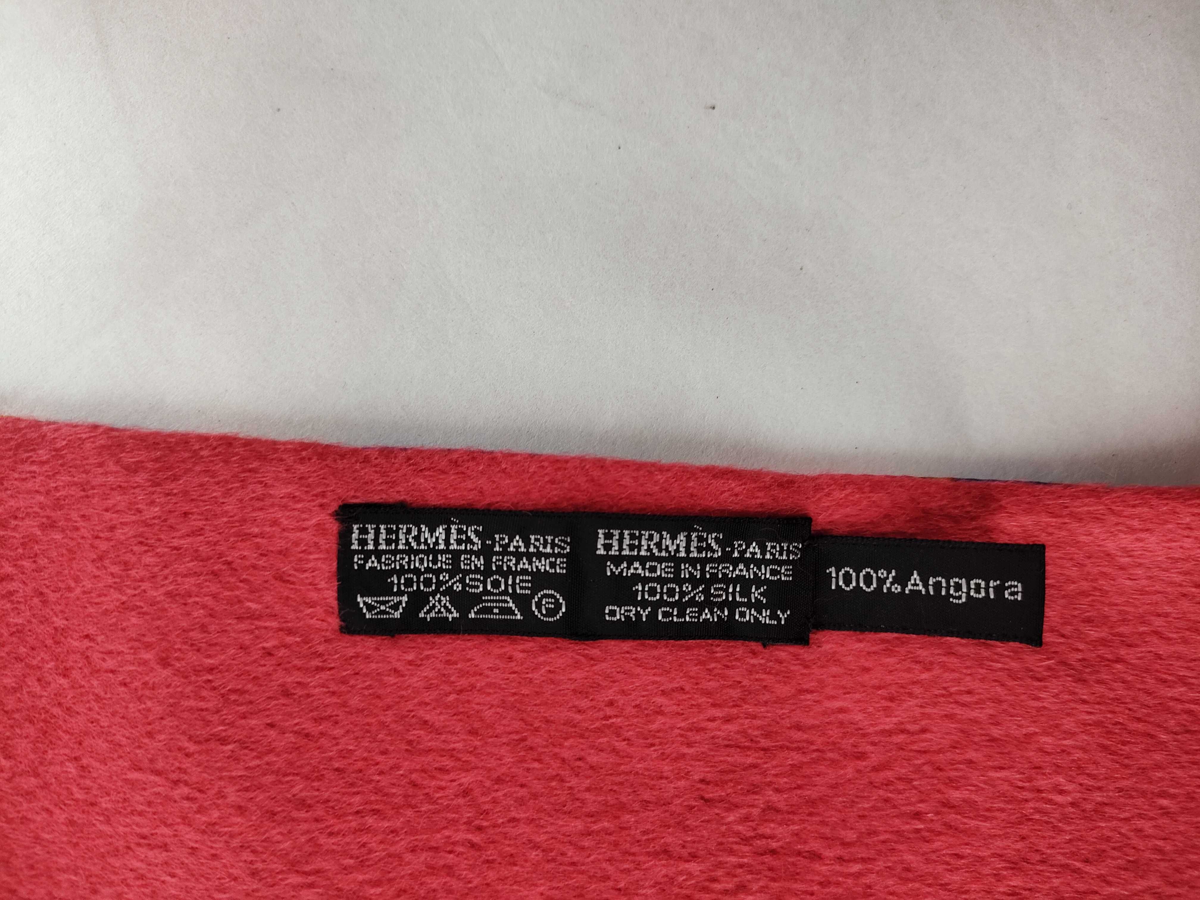Hermes Fantaisies Indiennes Silk and Angora Double-Faced Stole
