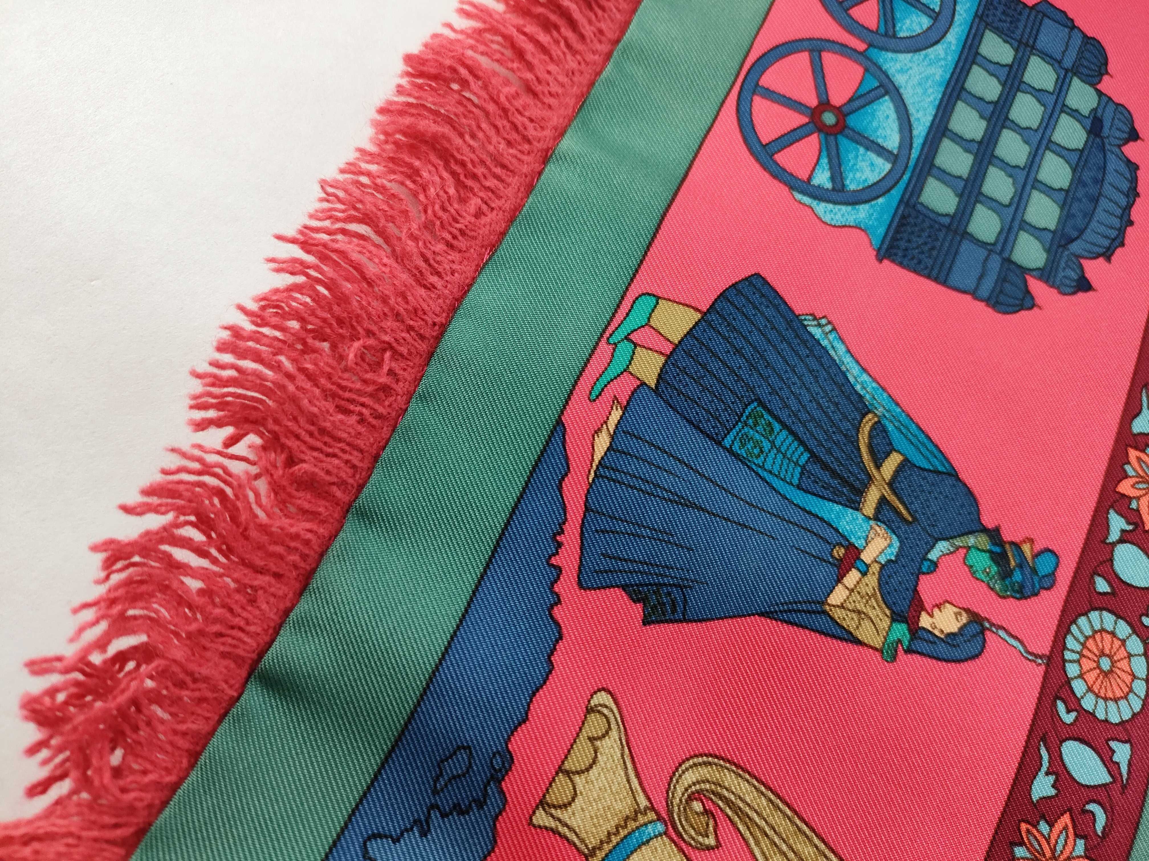 Hermes Fantaisies Indiennes Silk and Angora Double-Faced Stole
