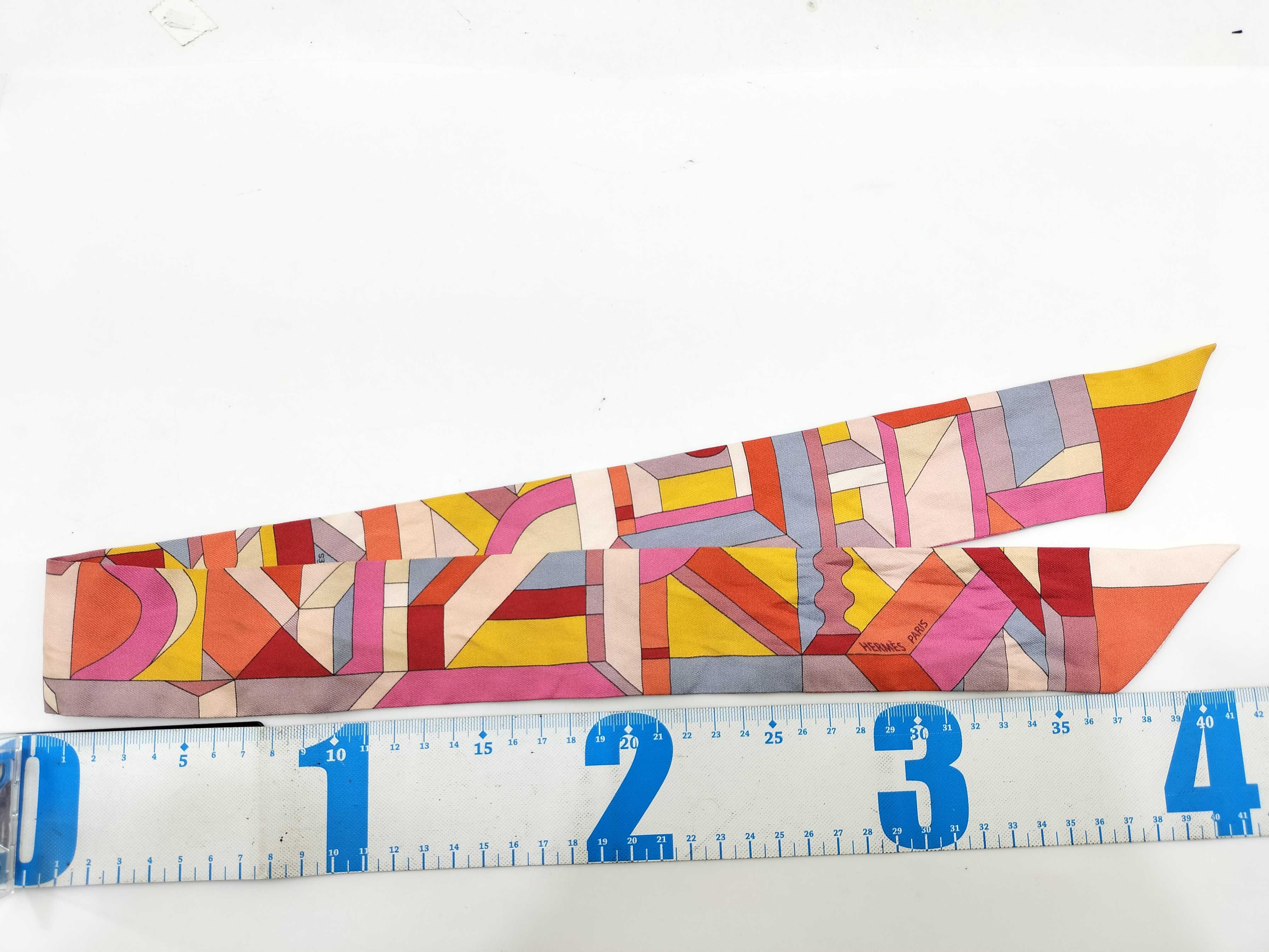Hermes Perspective Cavaliere Silk Twilly Scarf