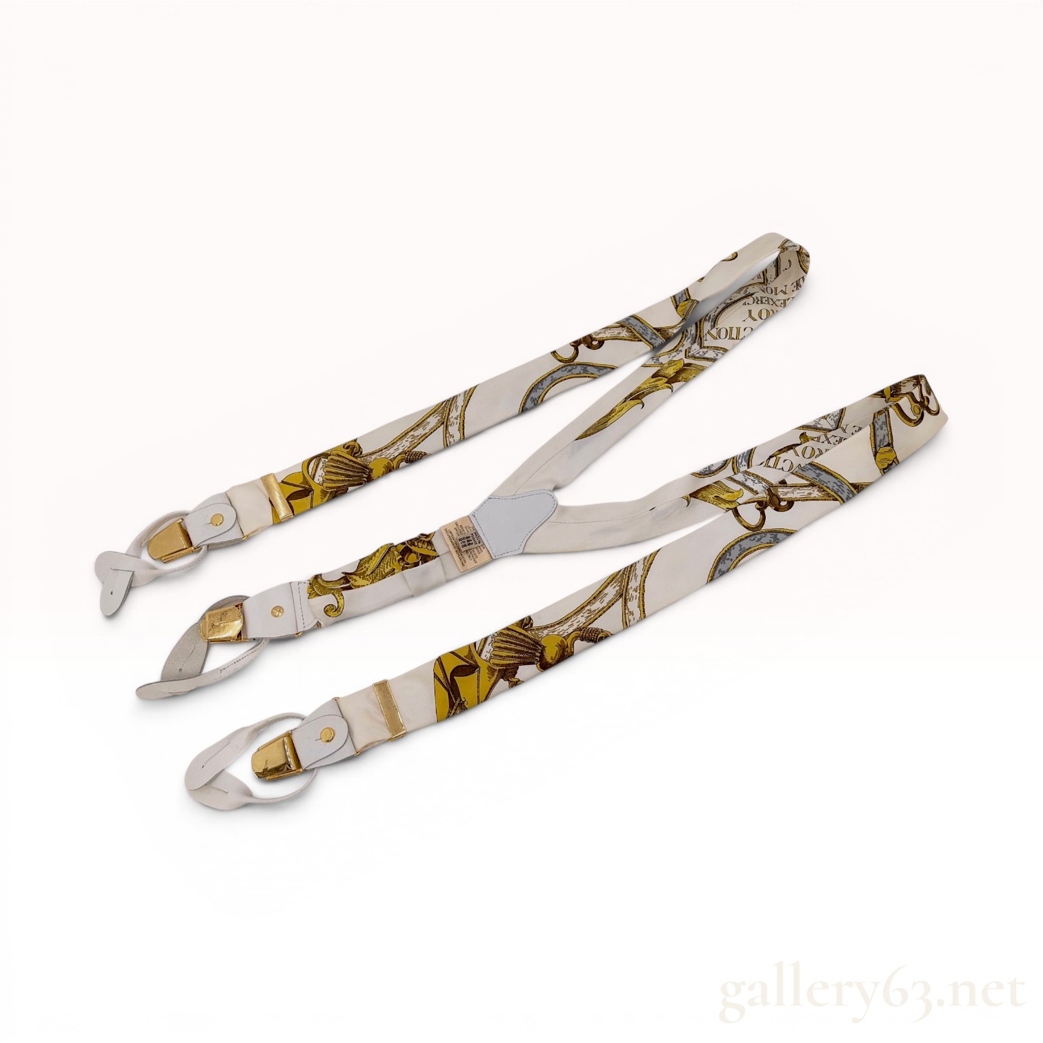 A Pair of Hermes Daimyo Silk Suspenders