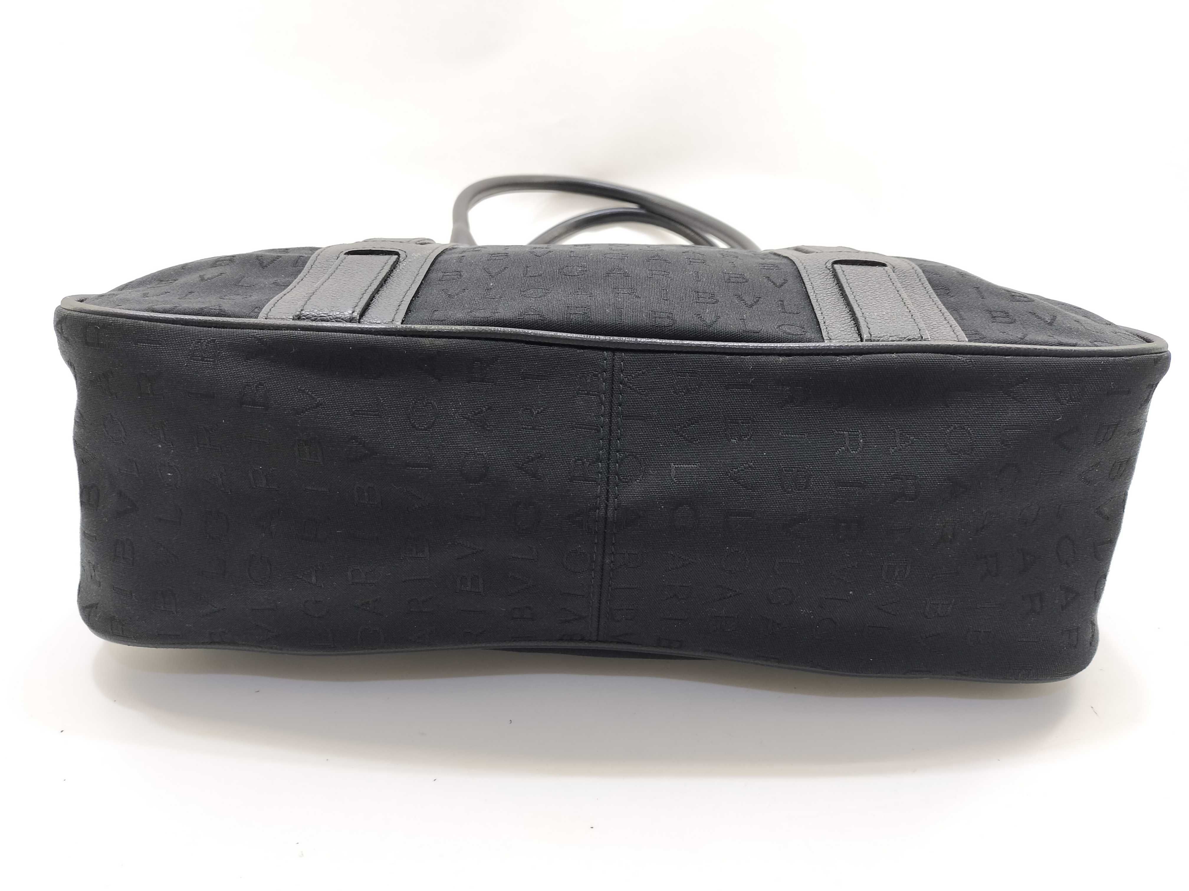 BVLGARI Black Logomania Canvas and Leather Tote Bag