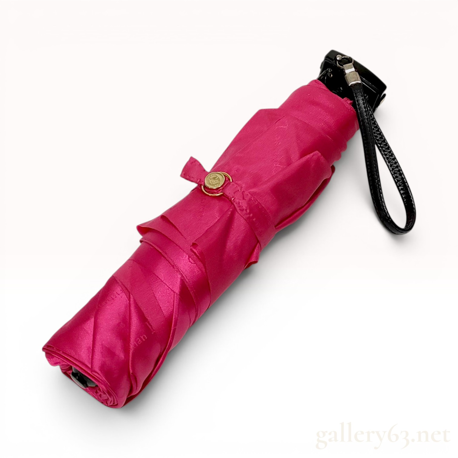 Christian Dior Fuchsia Pink Logo Jacquard Folding Umbrella