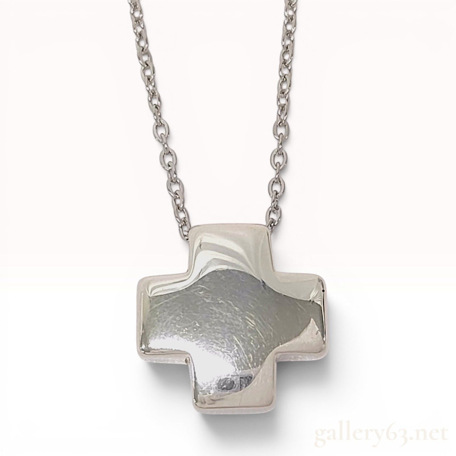 Tiffany & Co. Sterling Silver Roman Cross Pendant Necklace