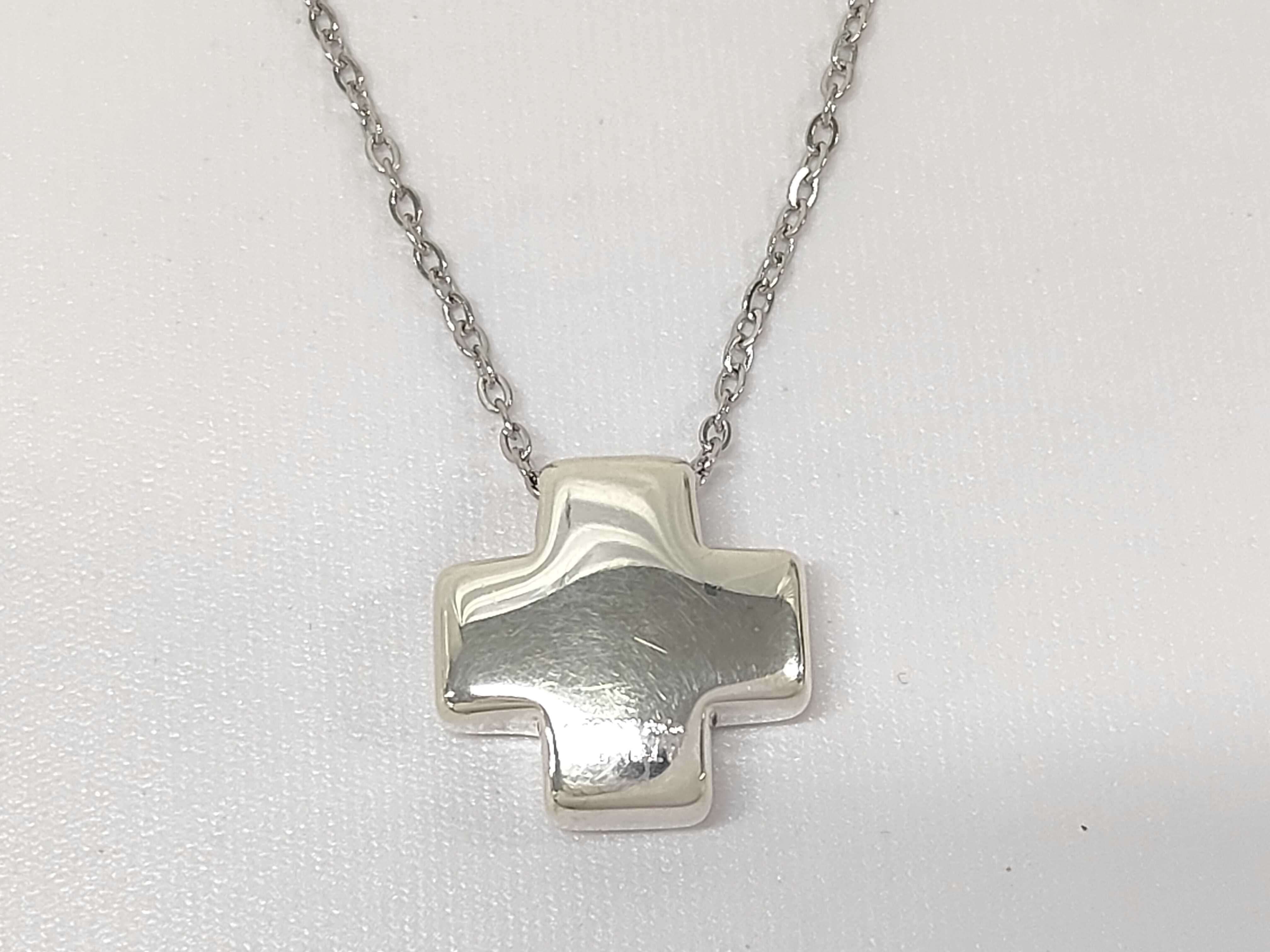 Tiffany & Co. Sterling Silver Roman Cross Pendant Necklace