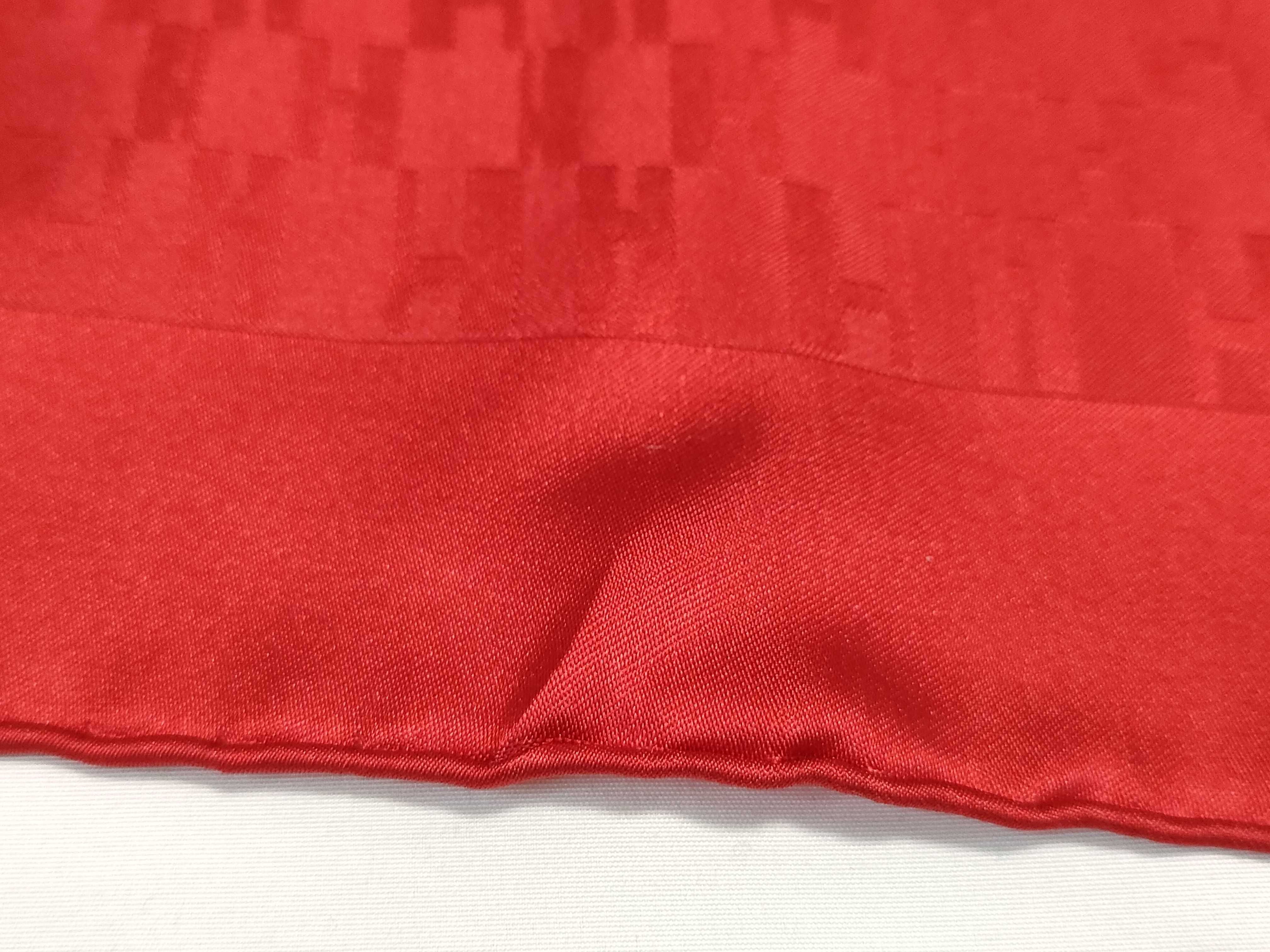 Hermes Faconnee Grand H Silk Carre 45 in Red