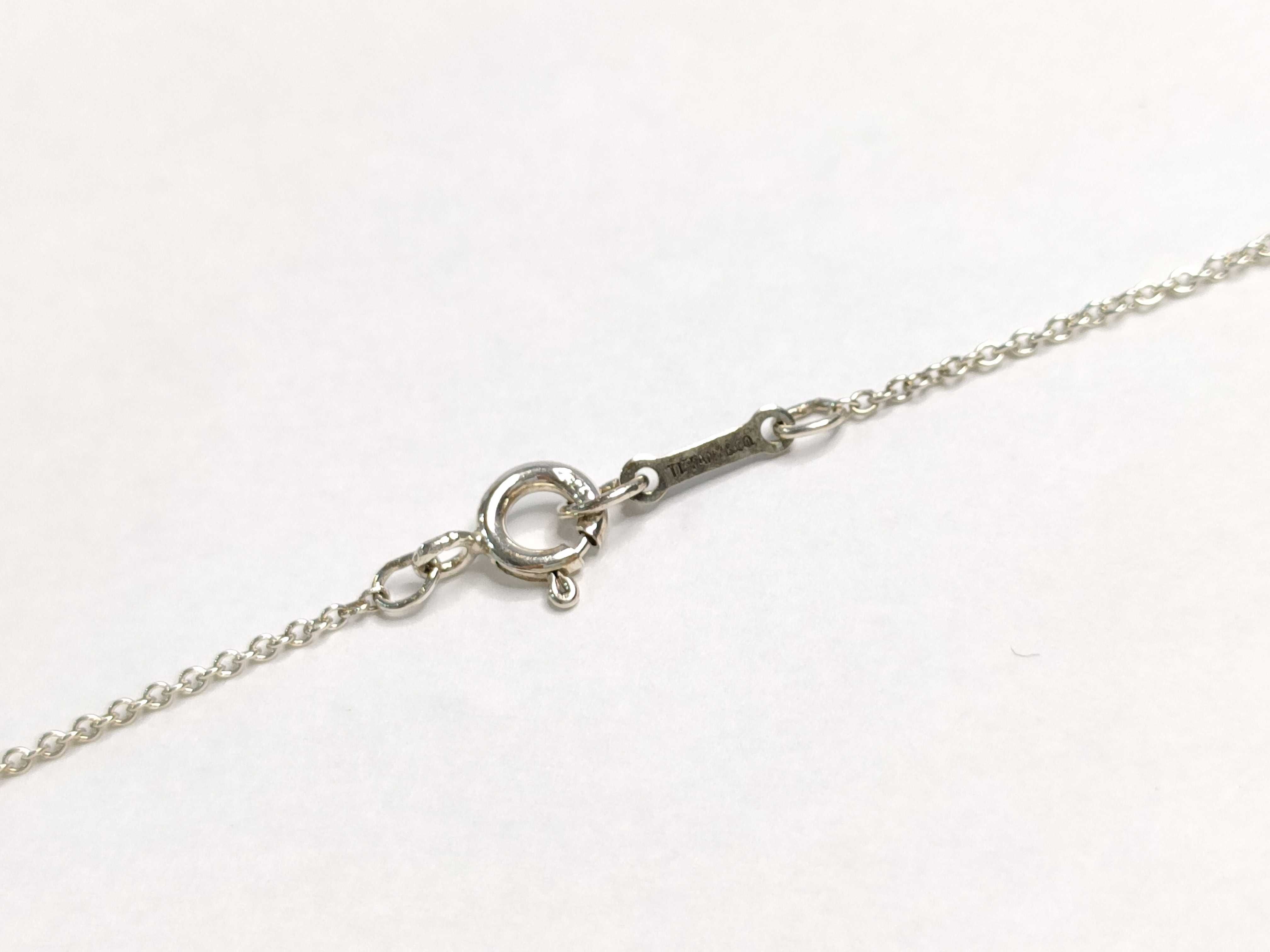 Tiffany and Co. Elsa Peretti Sterling Silver Bean Pendant Necklace