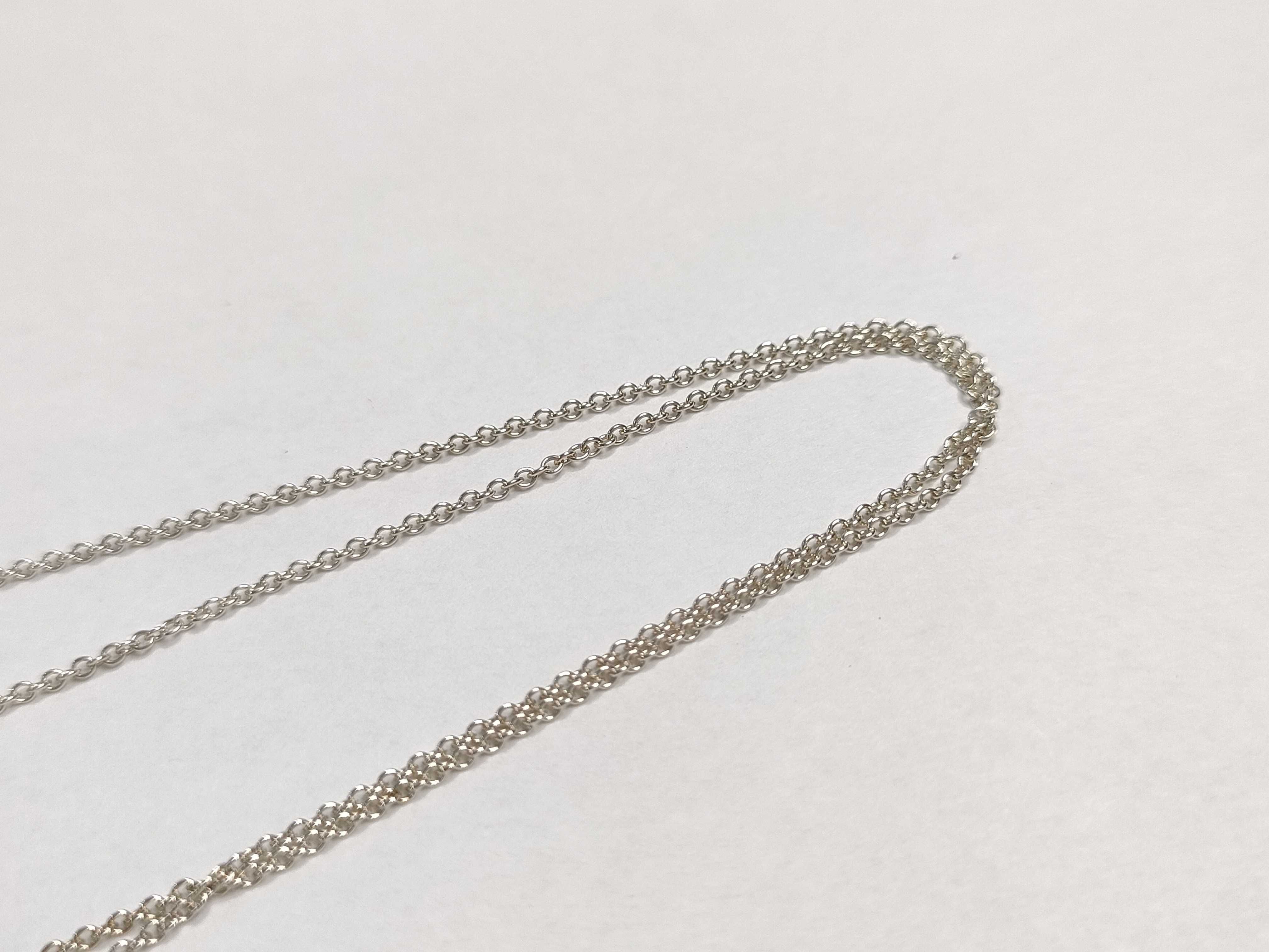 Tiffany and Co. Elsa Peretti Sterling Silver Bean Pendant Necklace