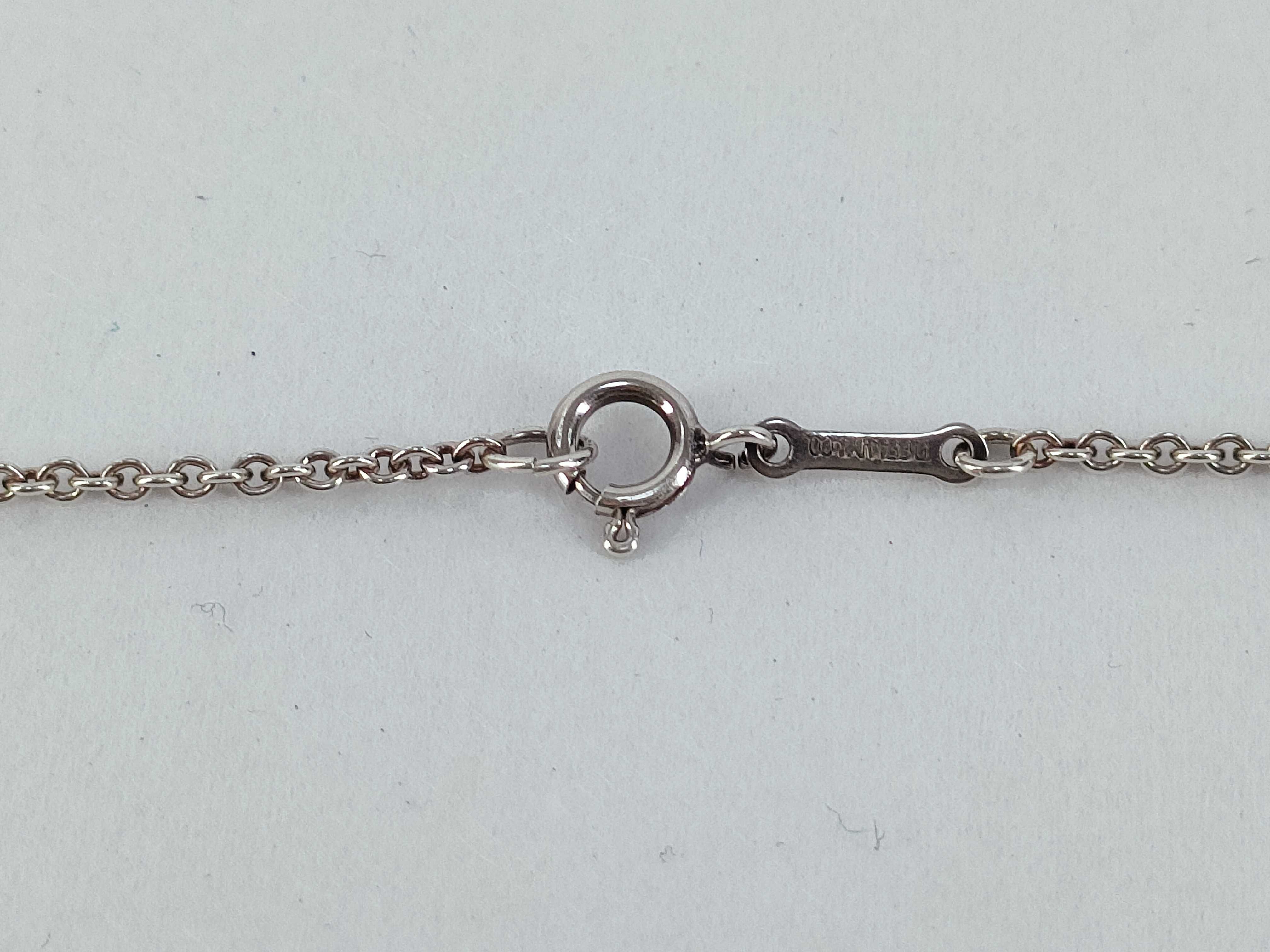 Tiffany and Co Elsa Peretti Sterling Silver Open Heart Pendant Necklace
