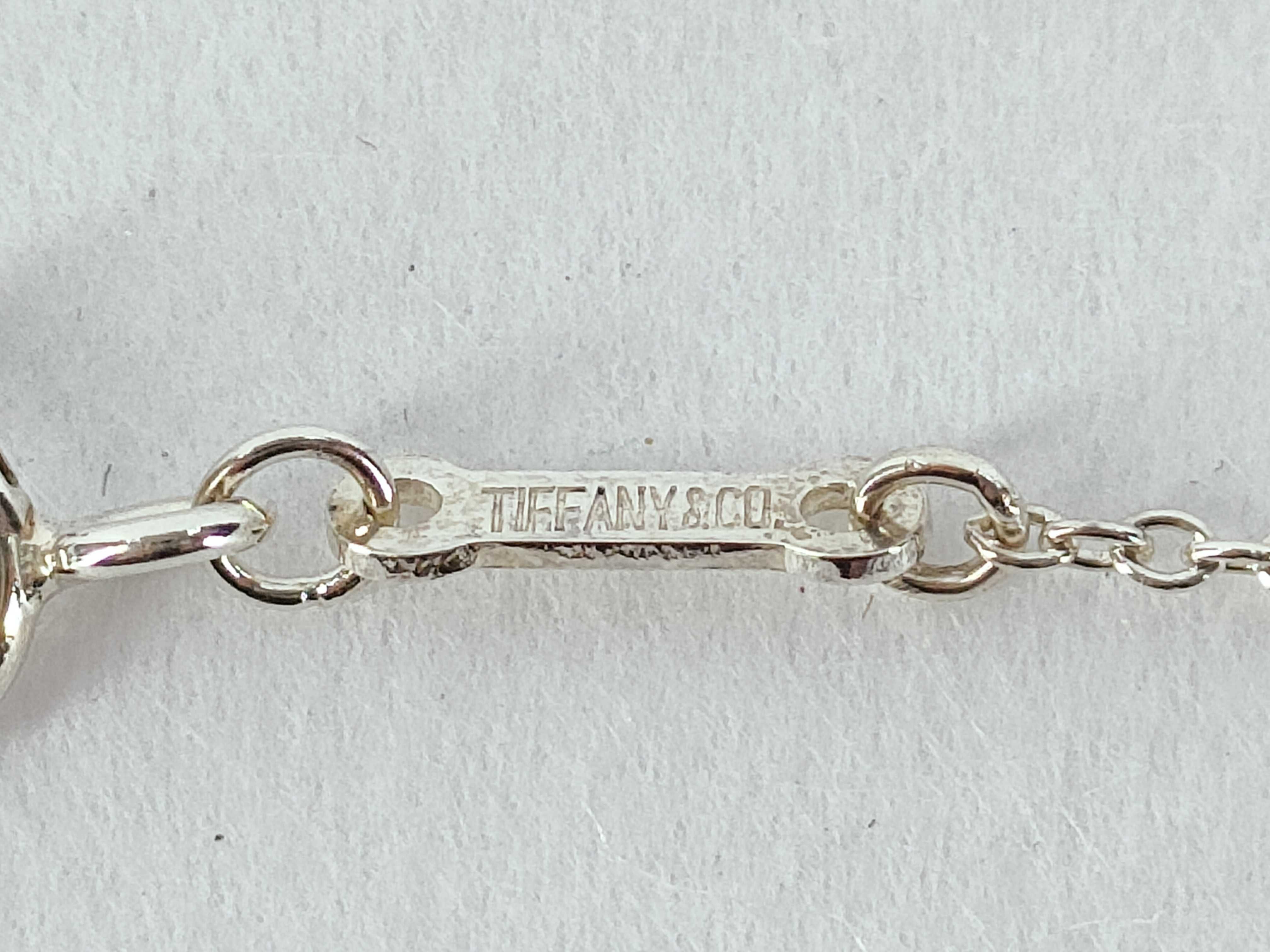Tiffany and Co. Sterling Silver Elsa Peretti Open Teardrop Pendant Necklace