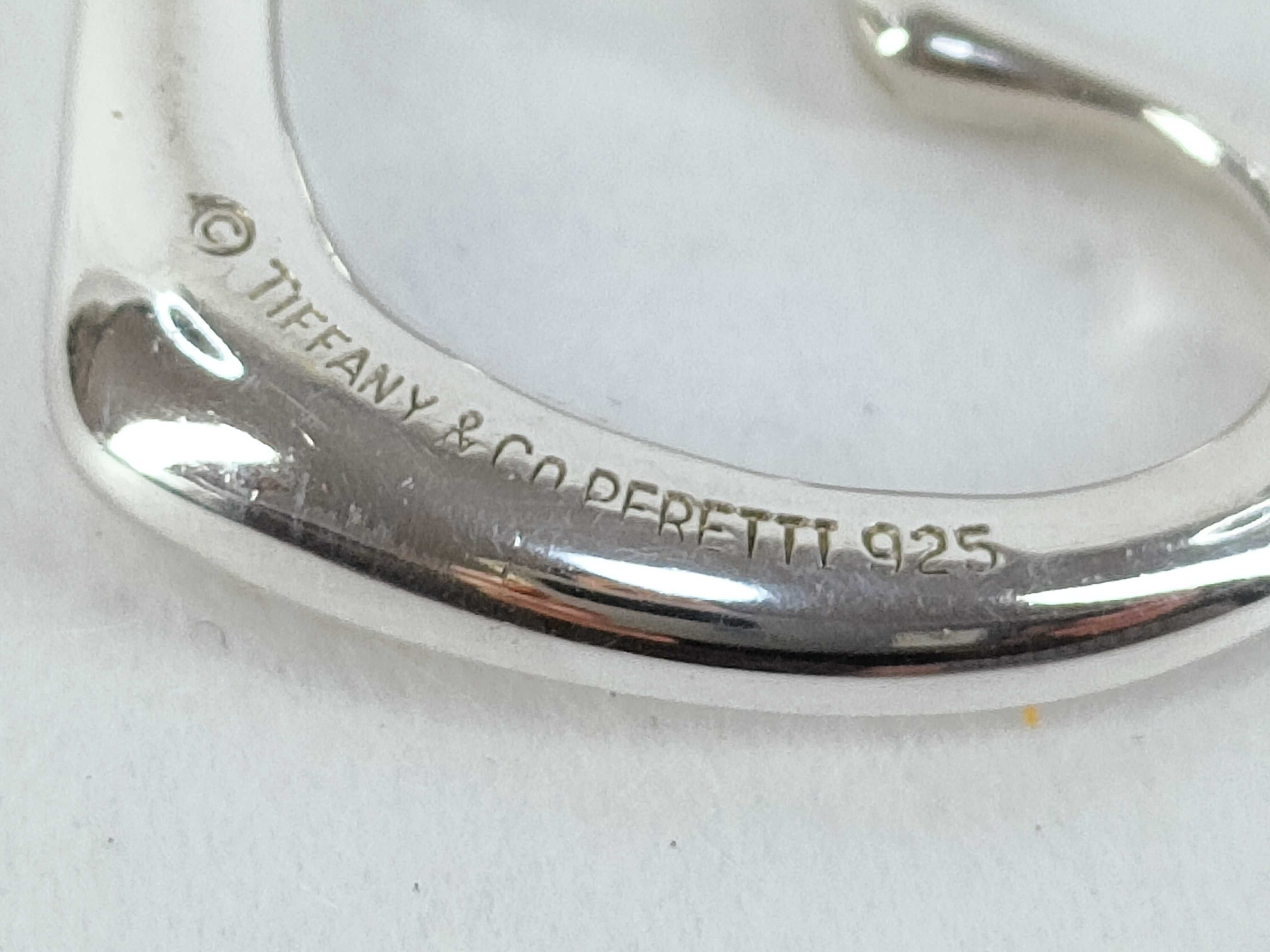 Tiffany and Co. Elsa Peretti Sterling Silver Open Heart Pendant Necklace