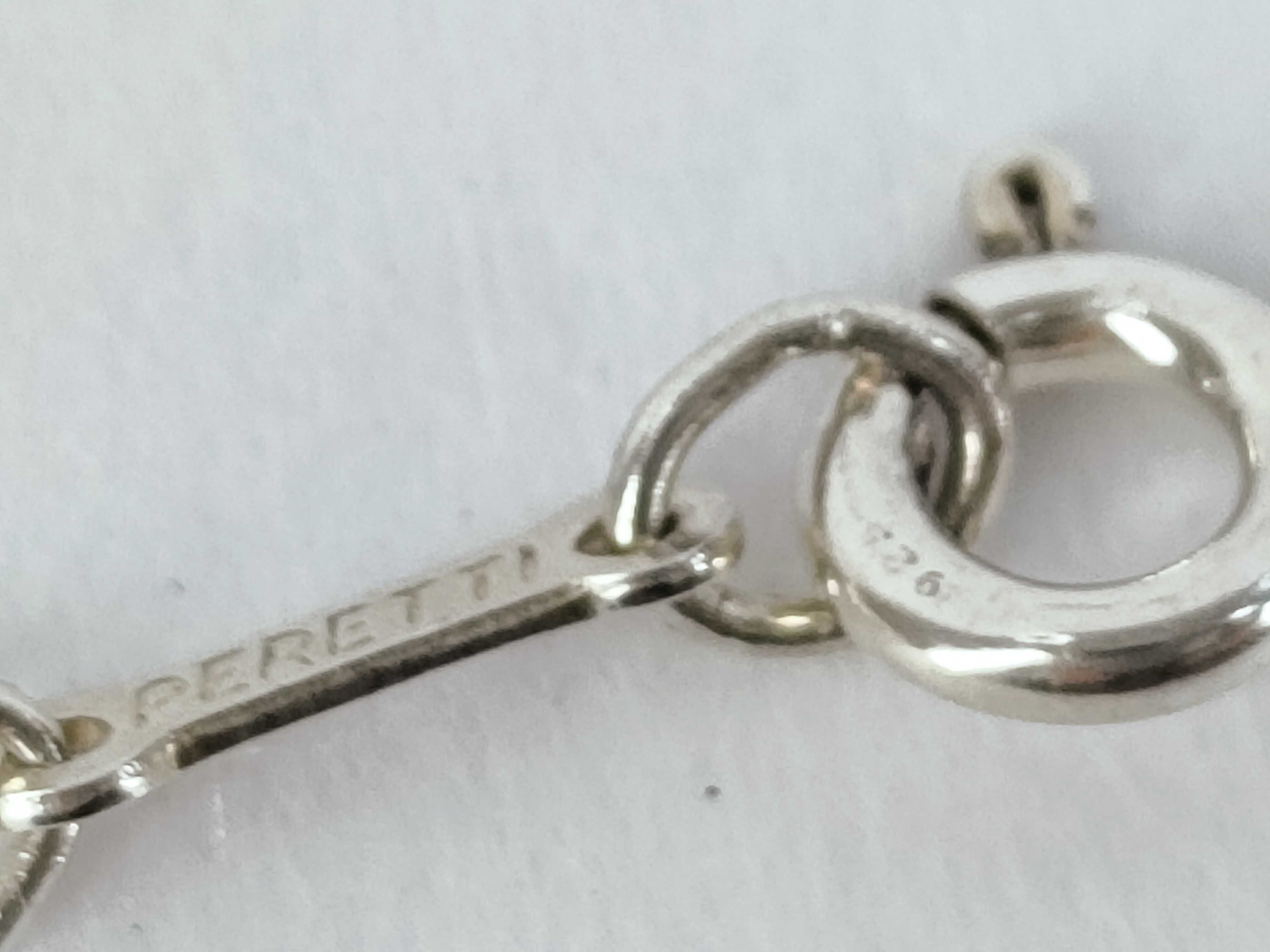 Tiffany and Co. Elsa Peretti Sterling Silver Open Heart Pendant Necklace
