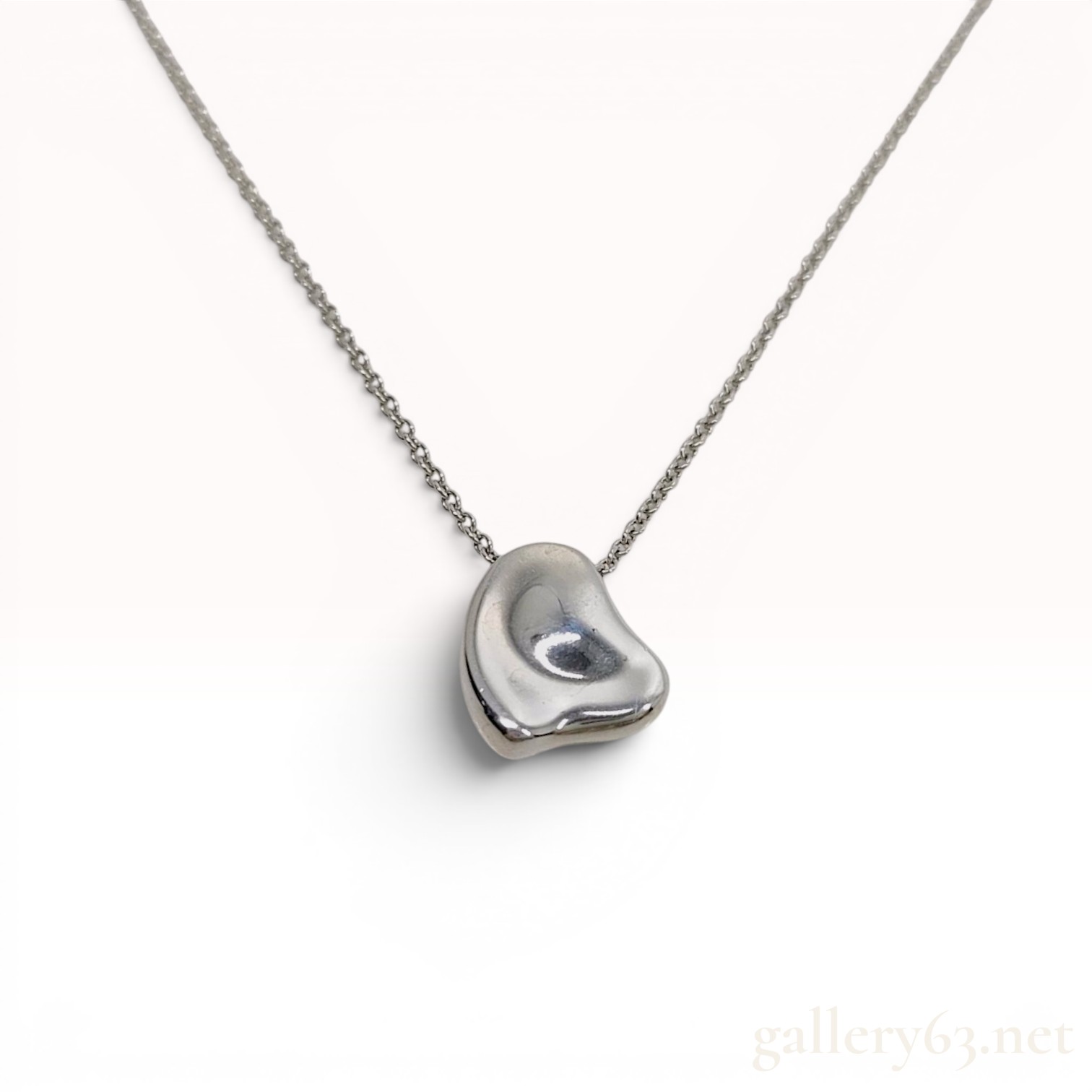 Tiffany & Co. Elsa Peretti Sterling Silver Full Heart Pendant Necklace