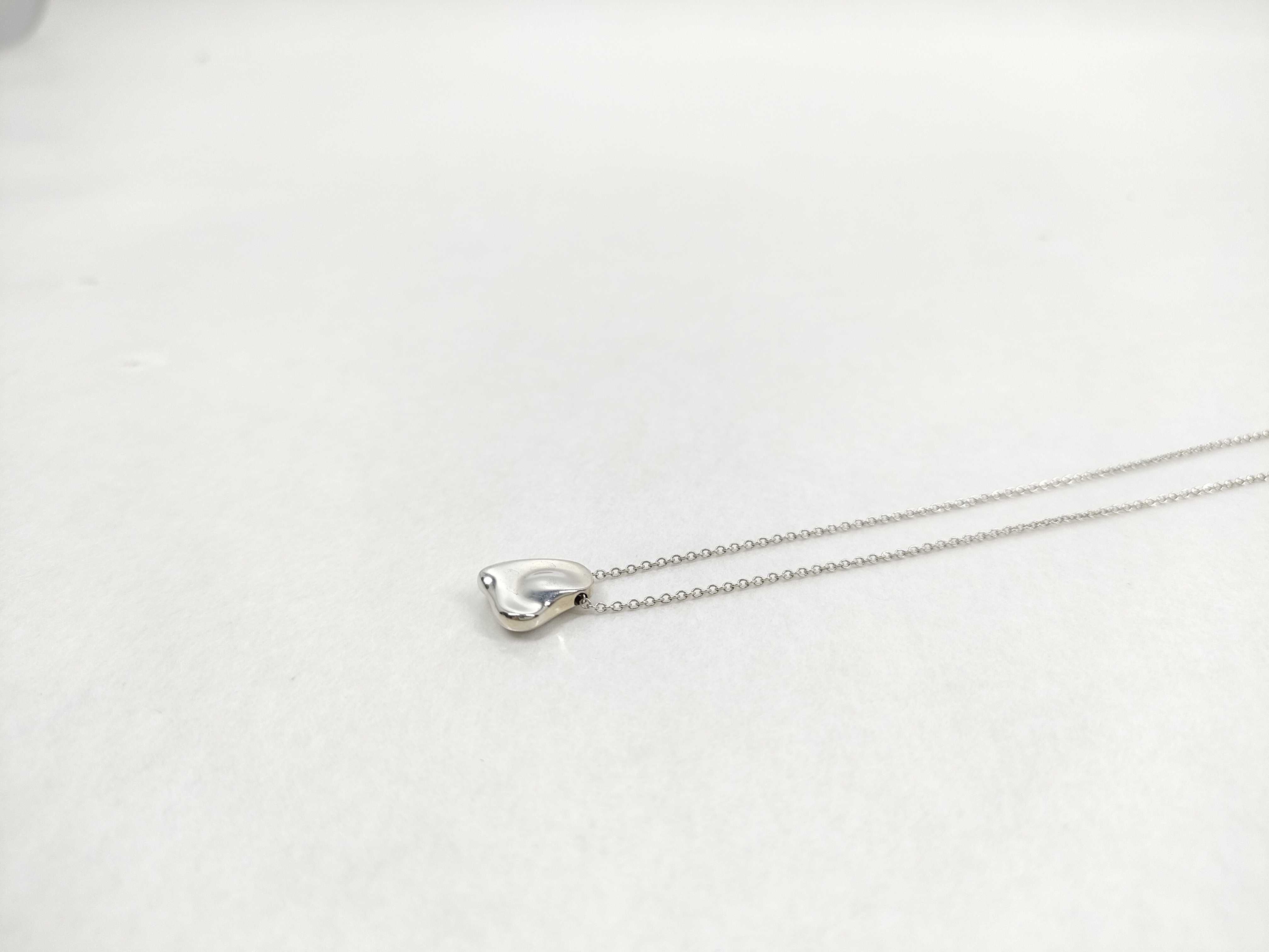 Tiffany & Co. Elsa Peretti Sterling Silver Full Heart Pendant Necklace