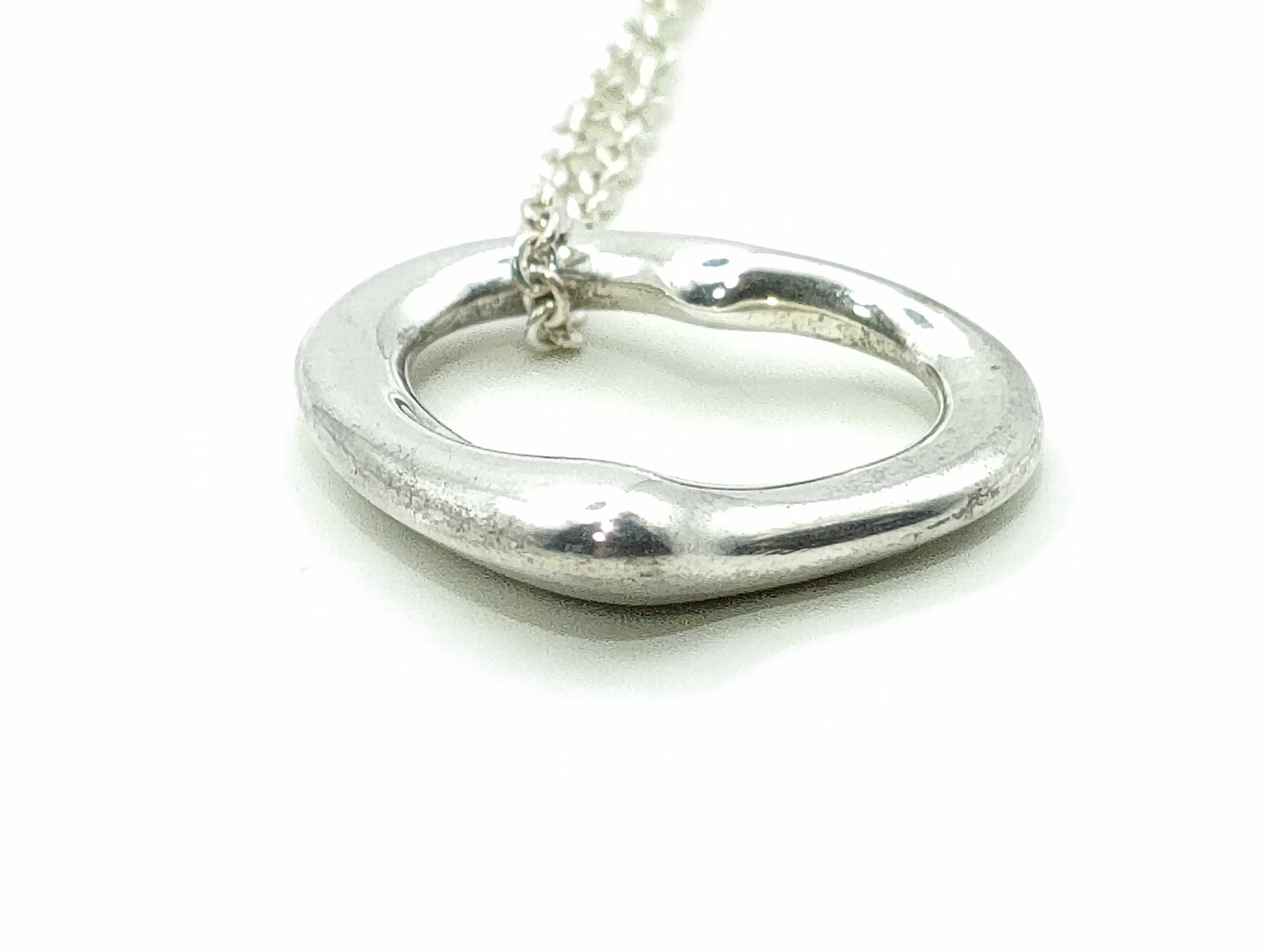 Tiffany & Co. Elsa Peretti Sterling Silver Open Heart Necklace