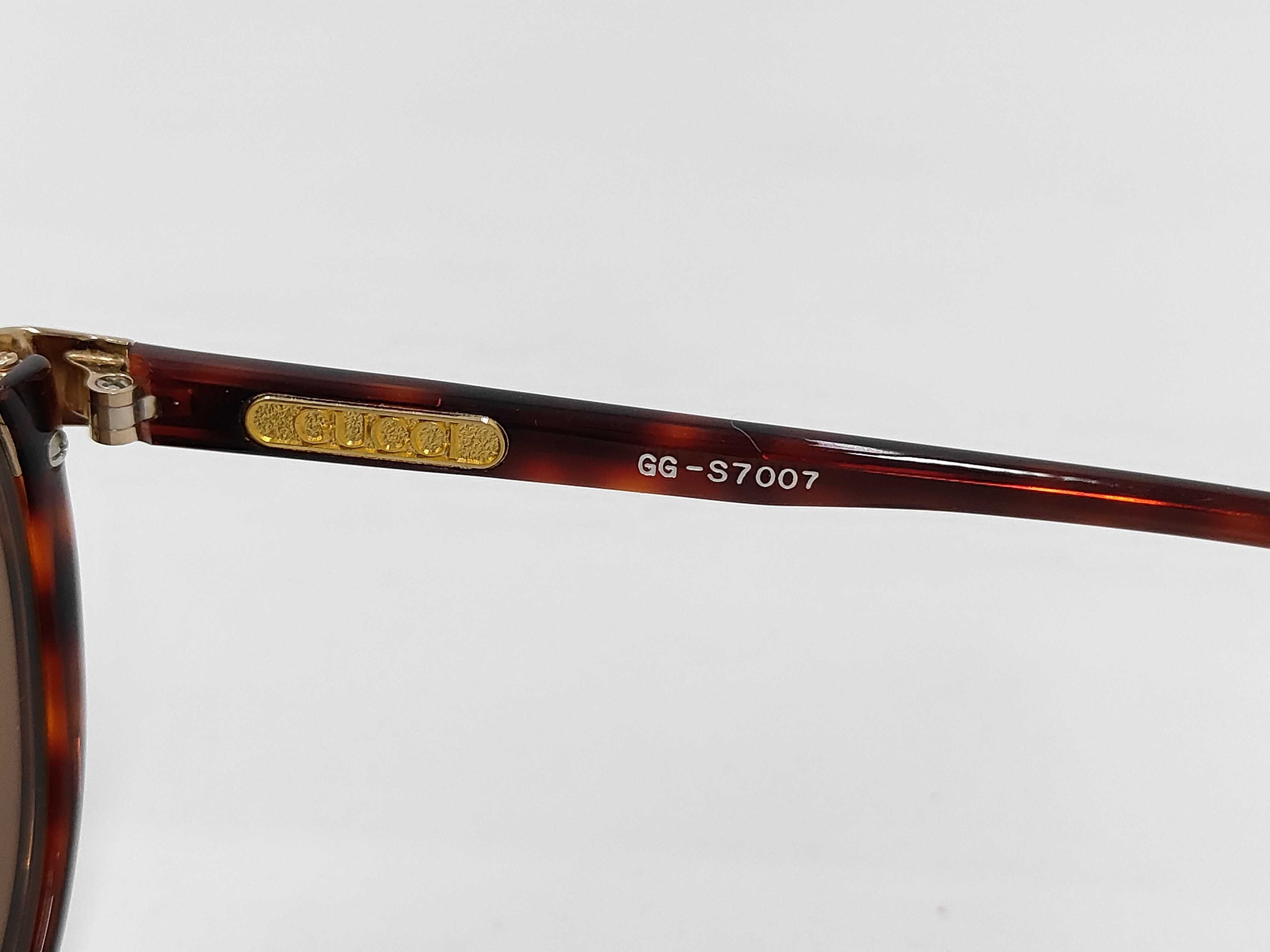 Gucci Tortoiseshell Acetate and Metal Sunglasses Model GG-S 7007