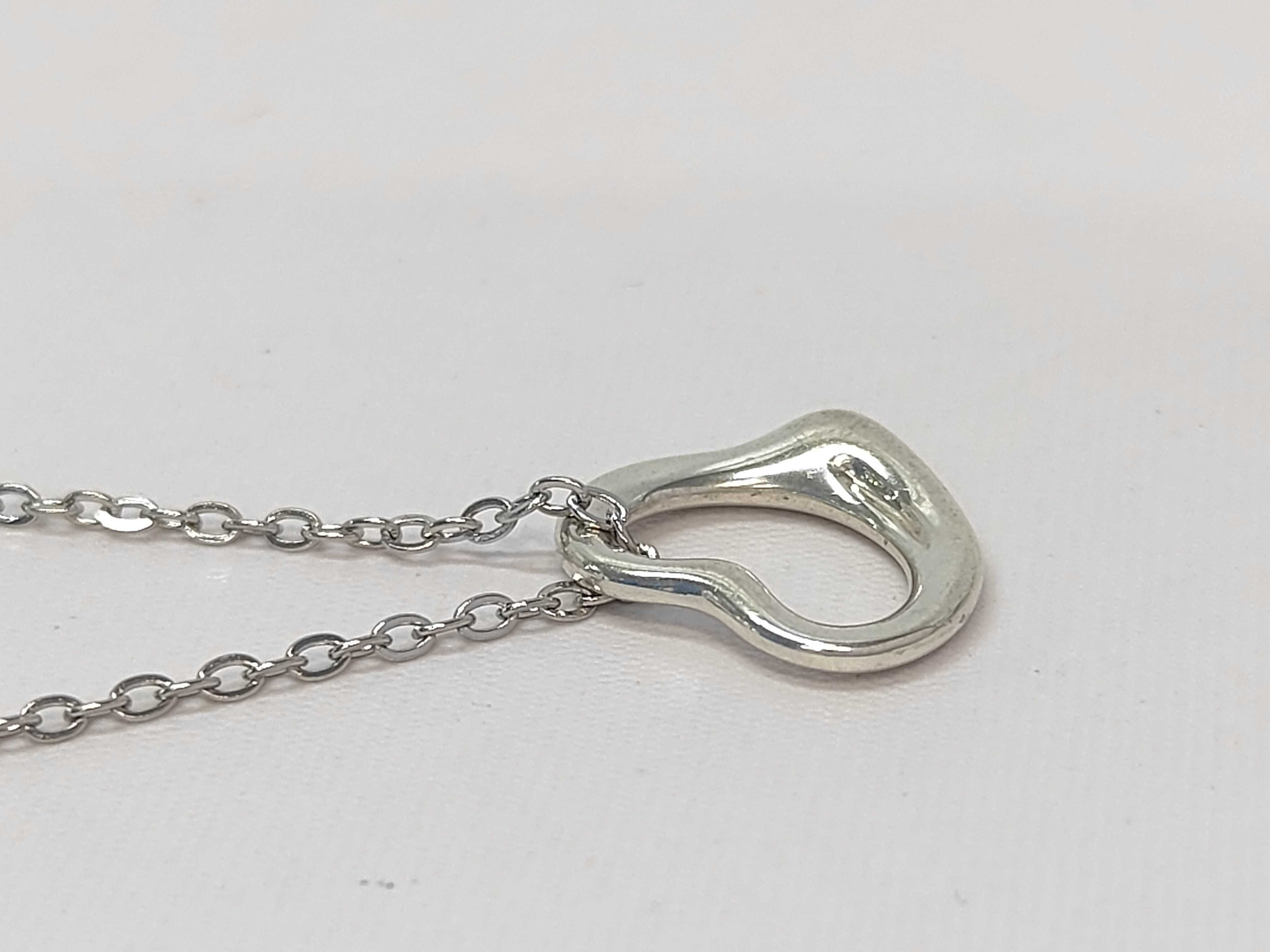 Tiffany & Co. Elsa Peretti Sterling Silver Open Heart Pendant Necklace