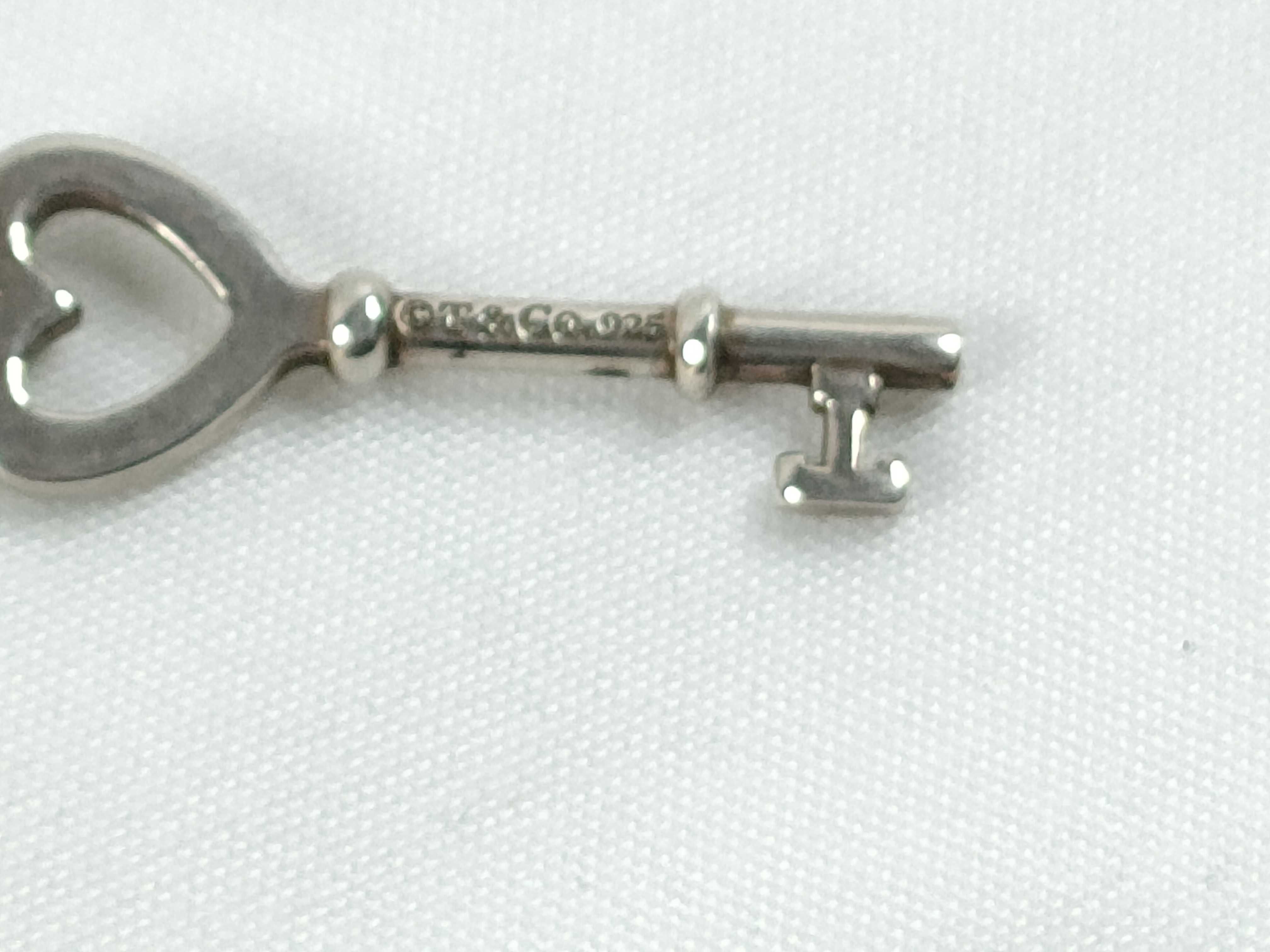 Tiffany and Co. Sterling Silver Tiffany Keys Mini Heart Key Charm Pendant