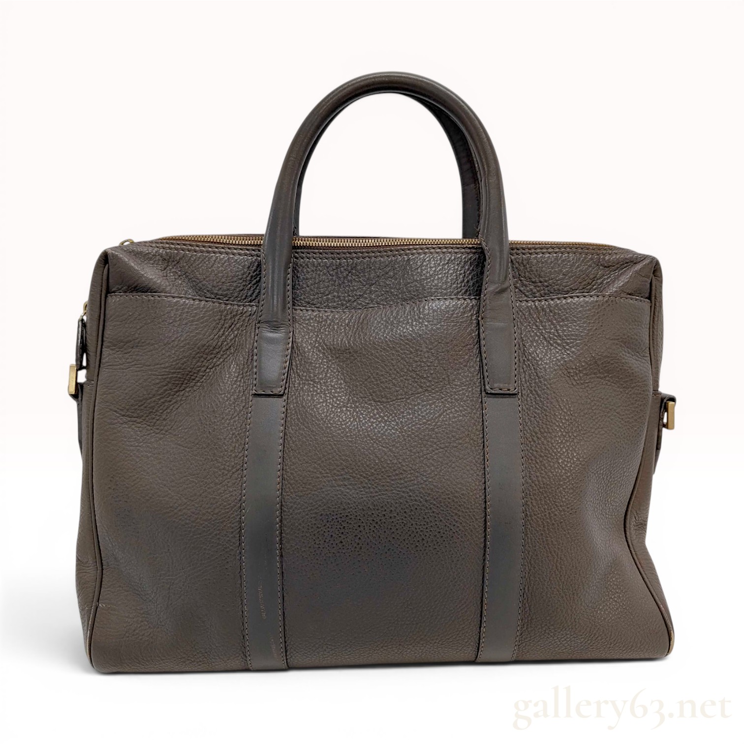 Ermenegildo Zegna Pebbled Leather Briefcase