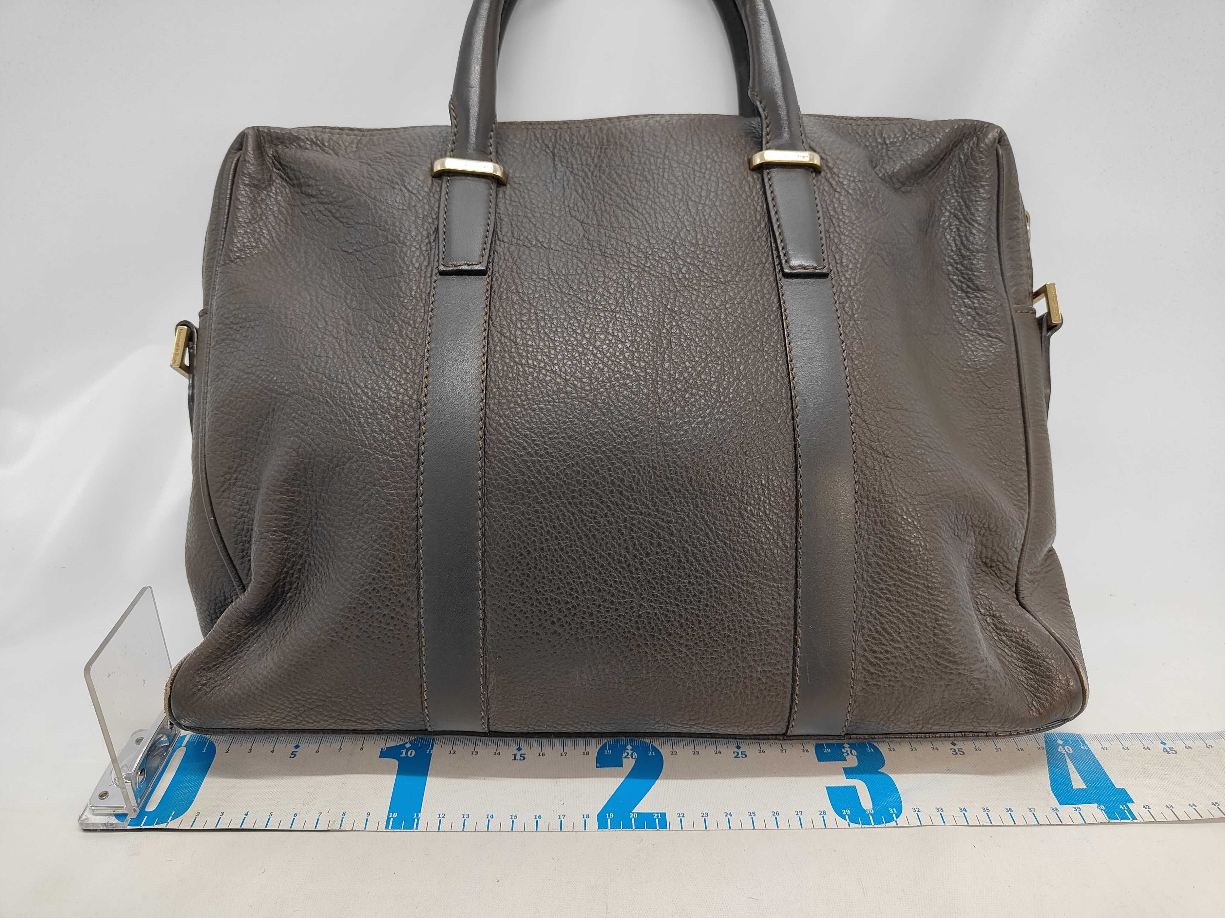 Ermenegildo Zegna Pebbled Leather Briefcase