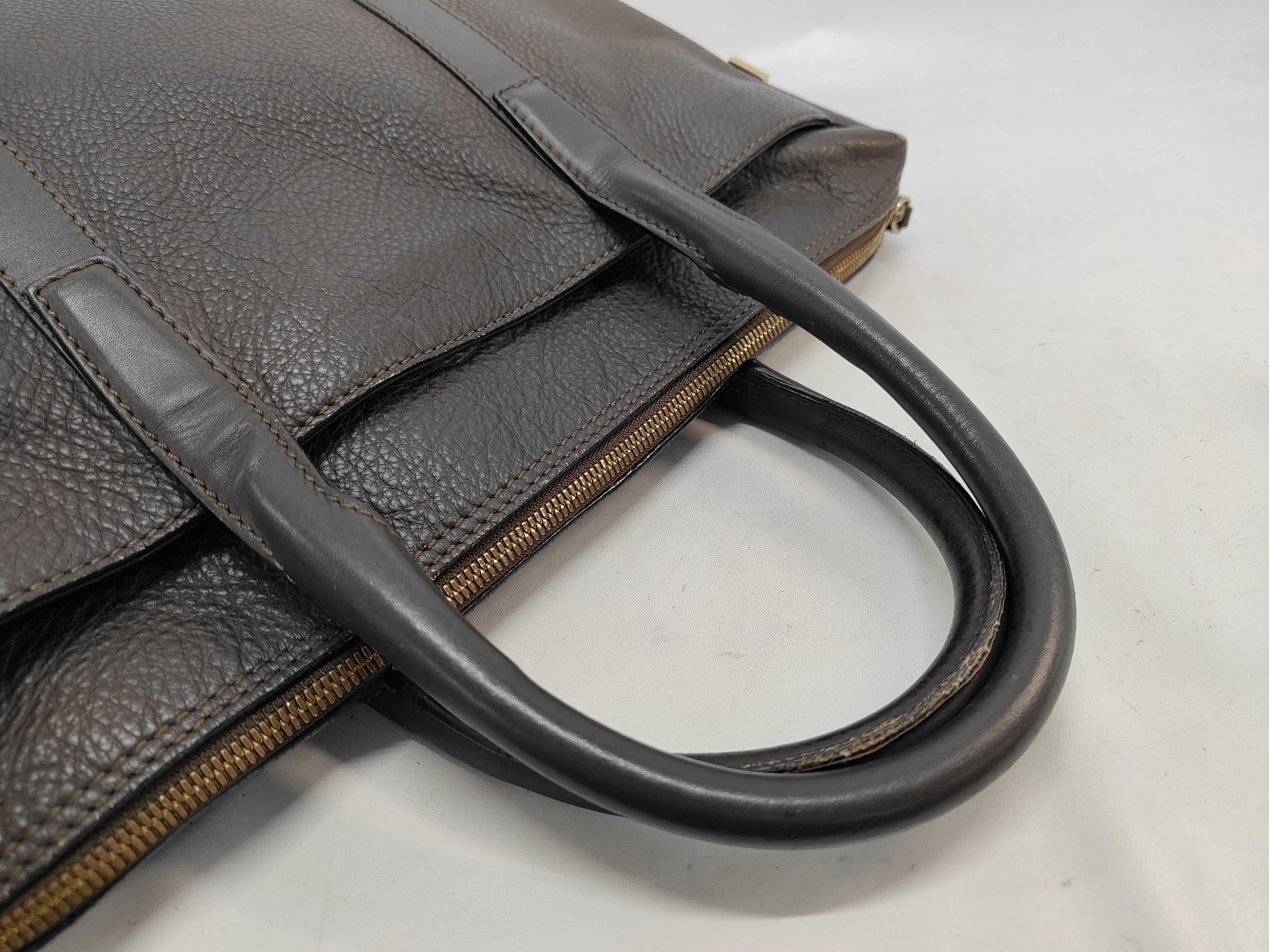 Ermenegildo Zegna Pebbled Leather Briefcase