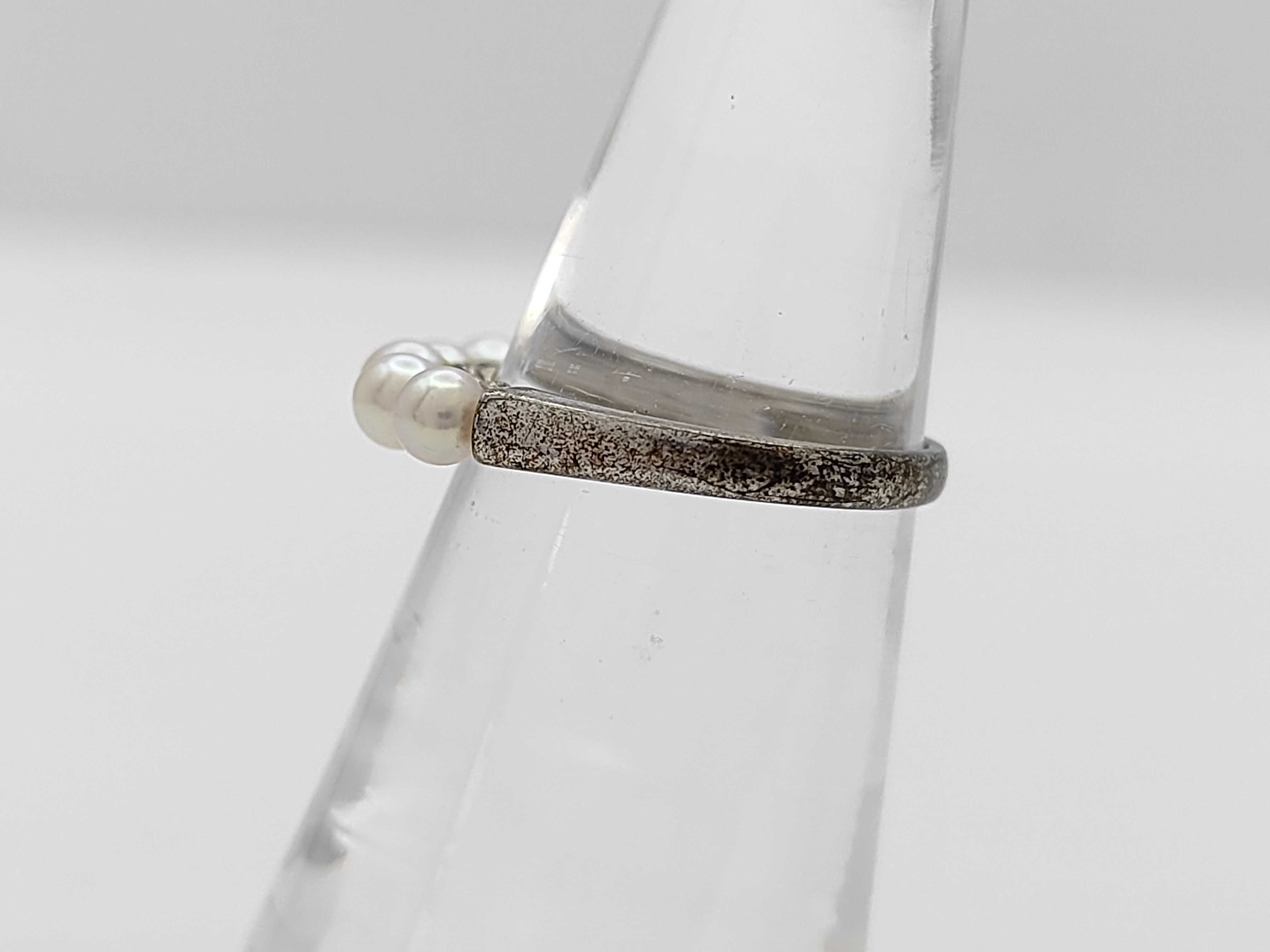 Mikimoto Five-Stone Cultured Pearl Silver Band Ring