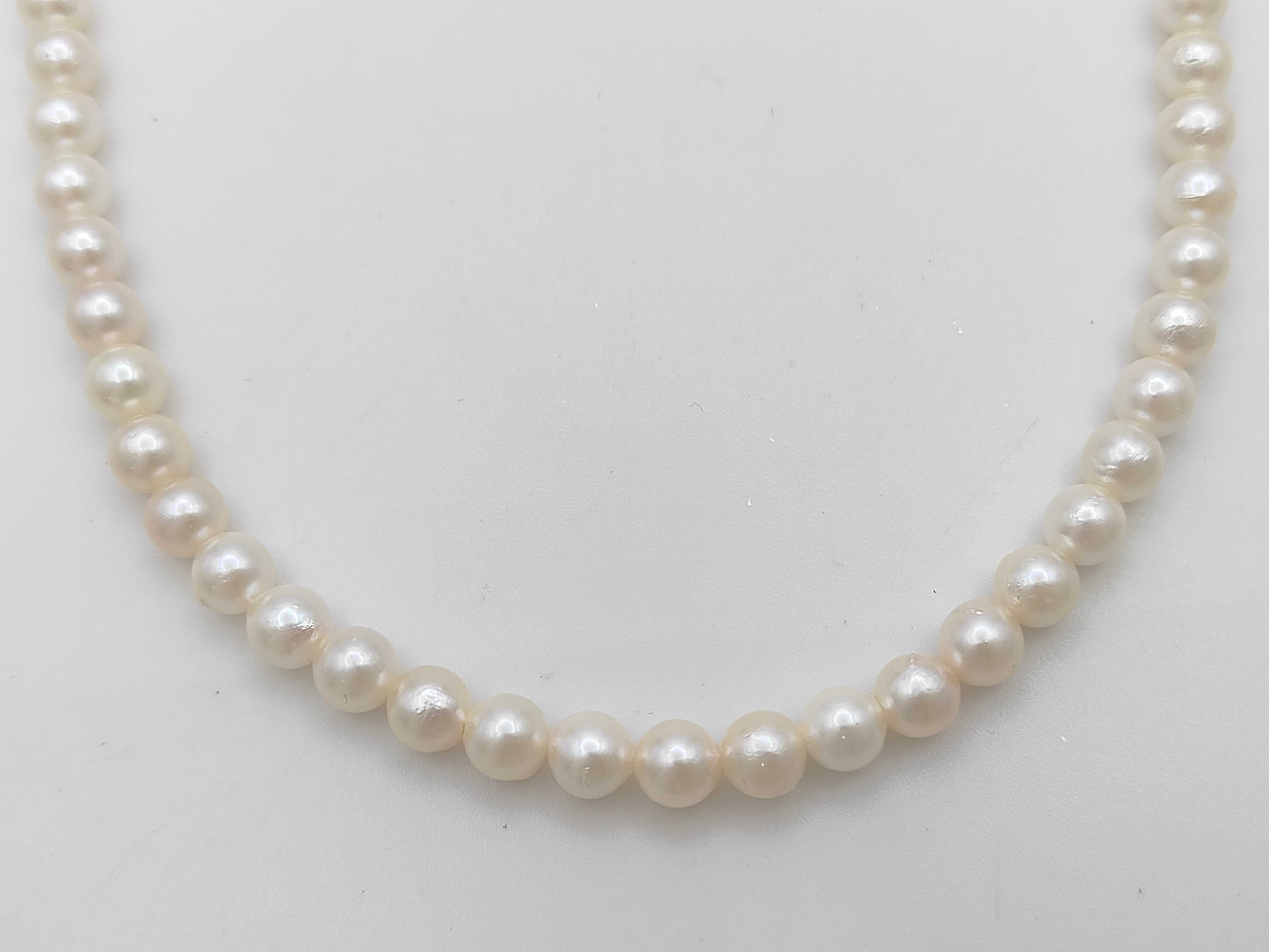 Single-Strand Cultured Freshwater Pearl Necklace with Silver Filigree Clasp