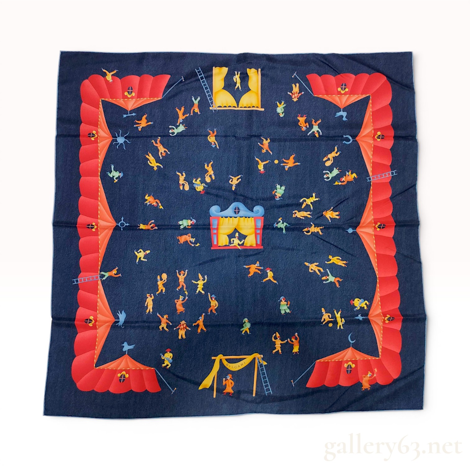 Bvlgari Girotondo di Marionette Silk Scarf by Davide Pizzigoni