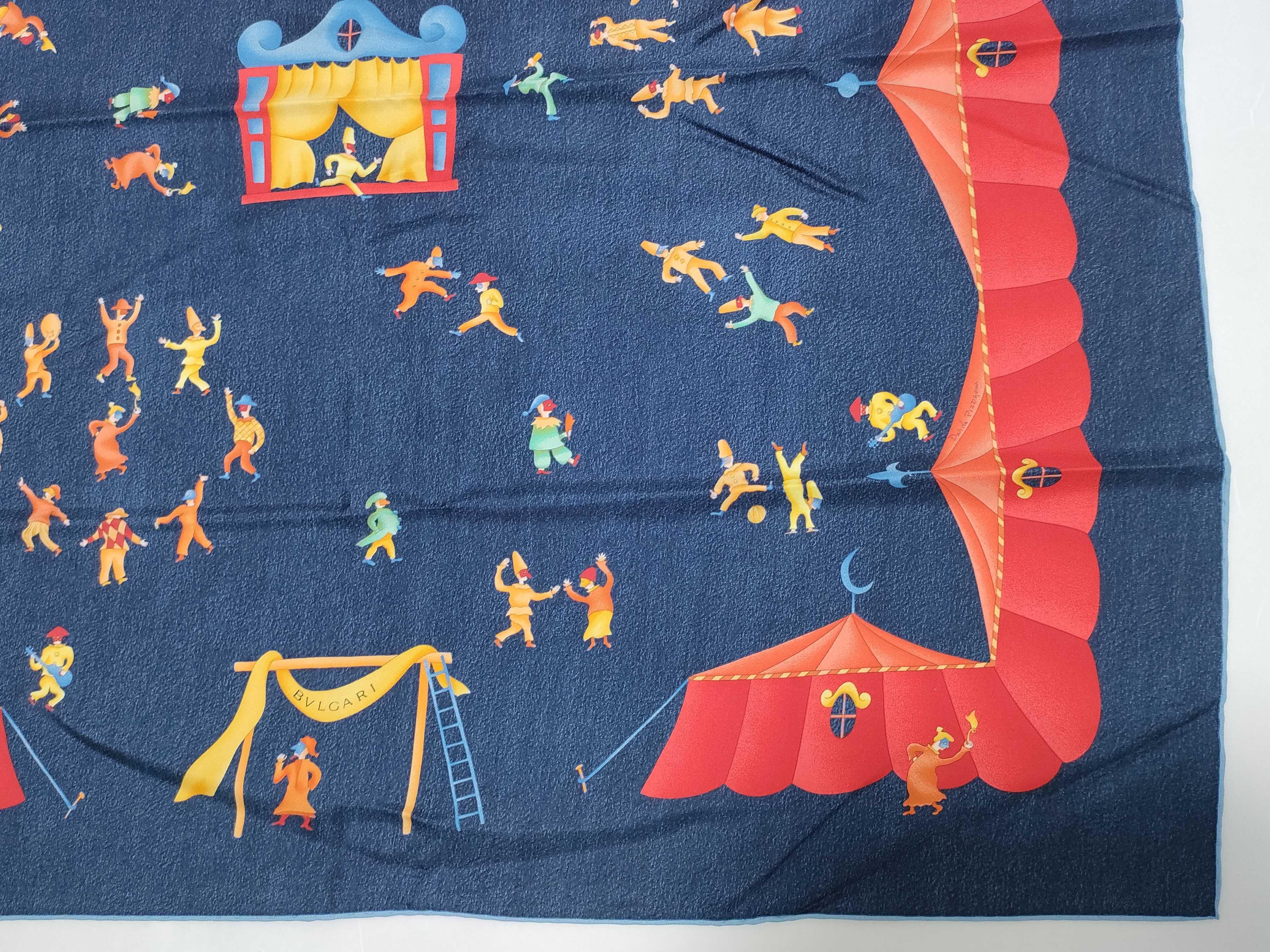 Bvlgari Girotondo di Marionette Silk Scarf by Davide Pizzigoni
