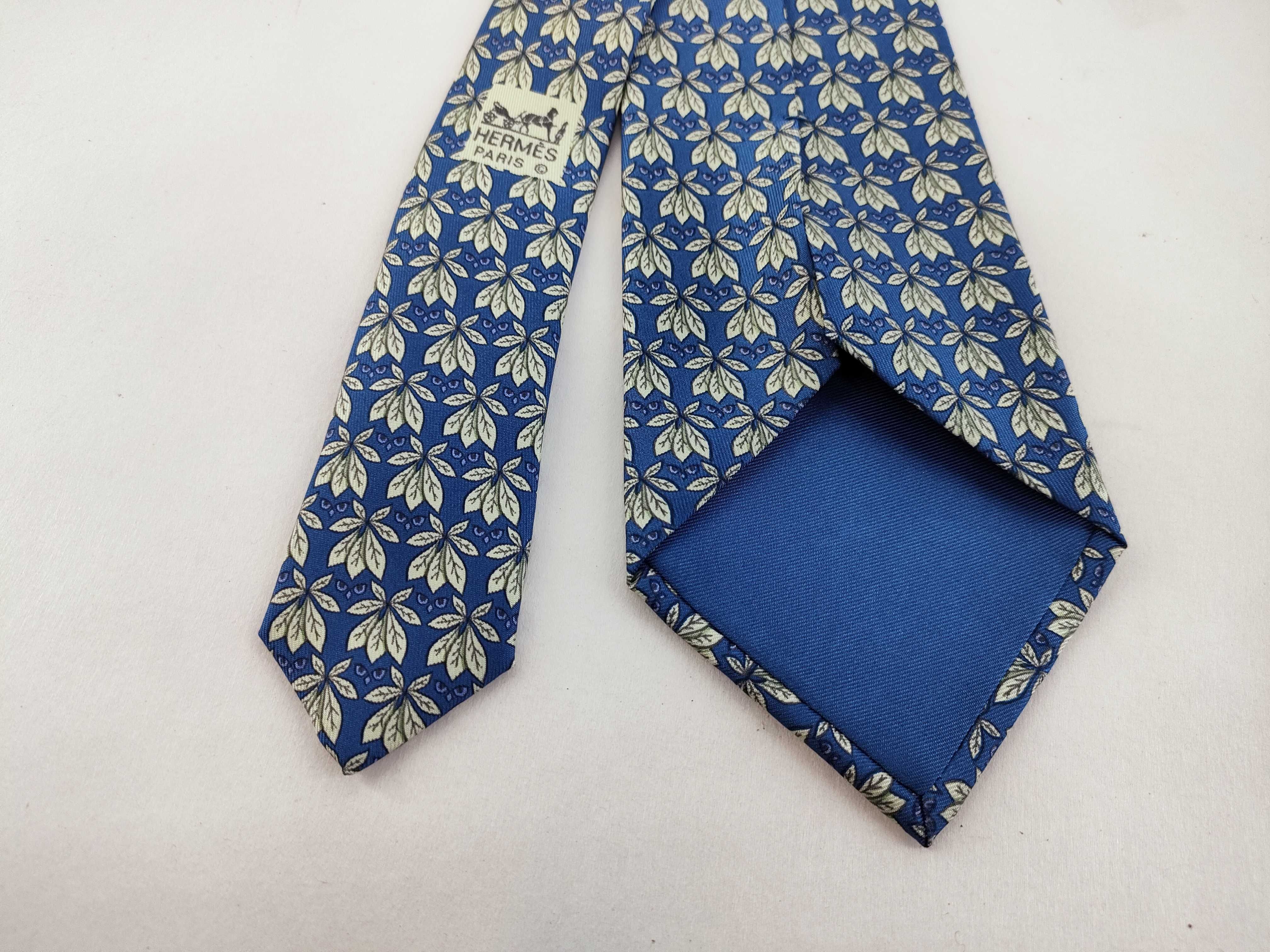 Hermes Paris Silk Necktie Pattern 7752 OA