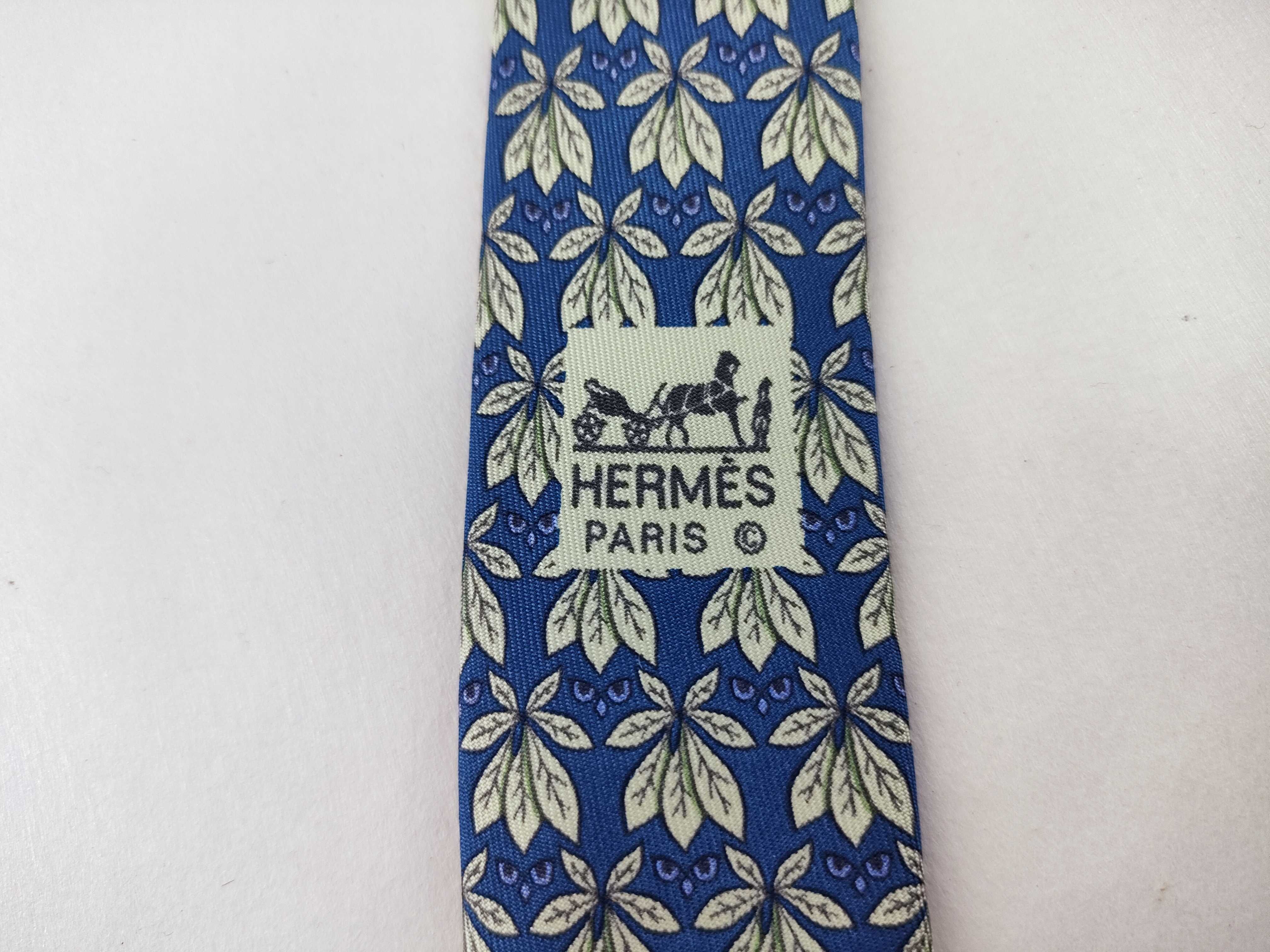 Hermes Paris Silk Necktie Pattern 7752 OA