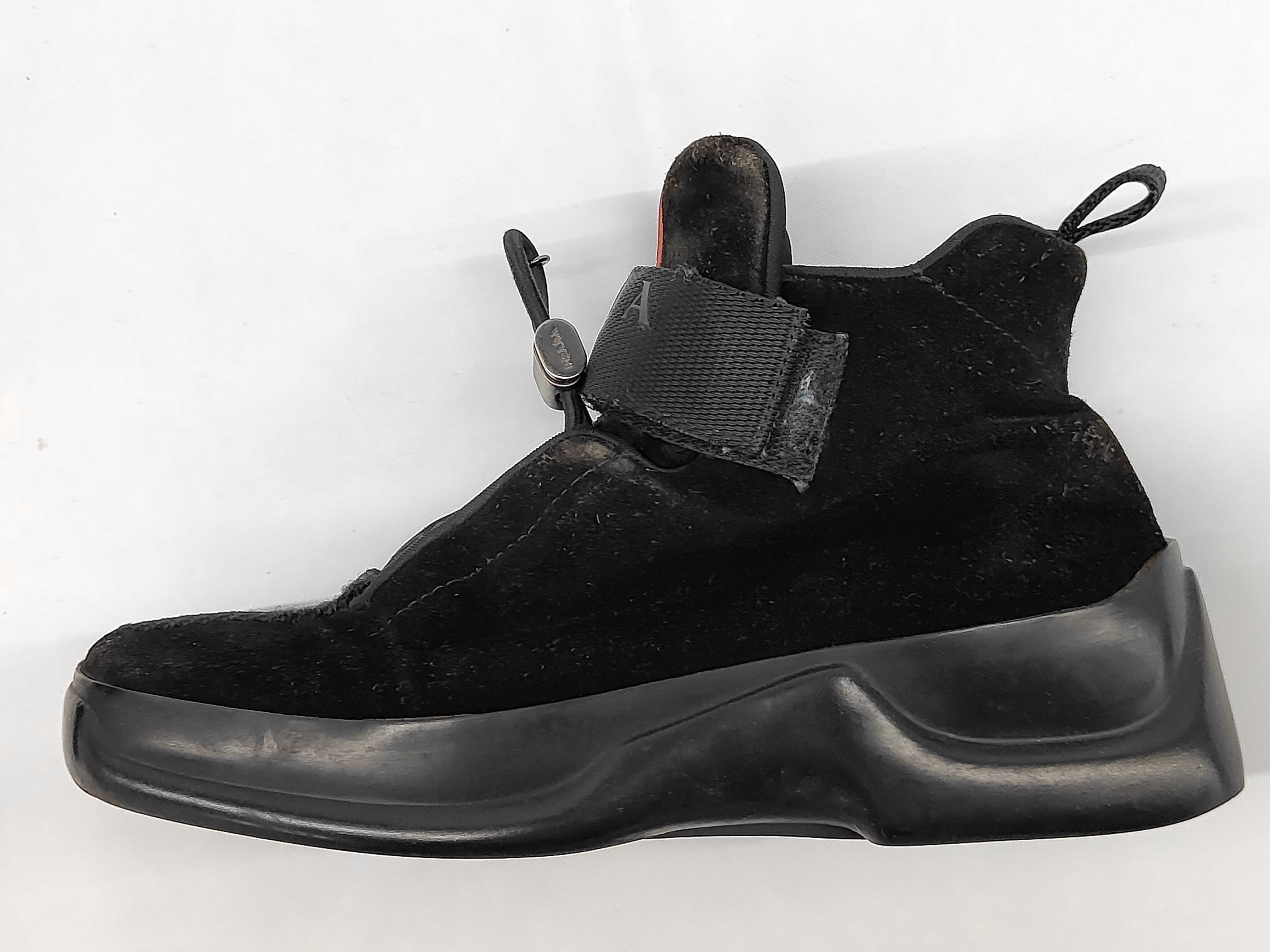 A Pair of Prada Linea Rossa FW1999 Black Suede High Top Sneakers