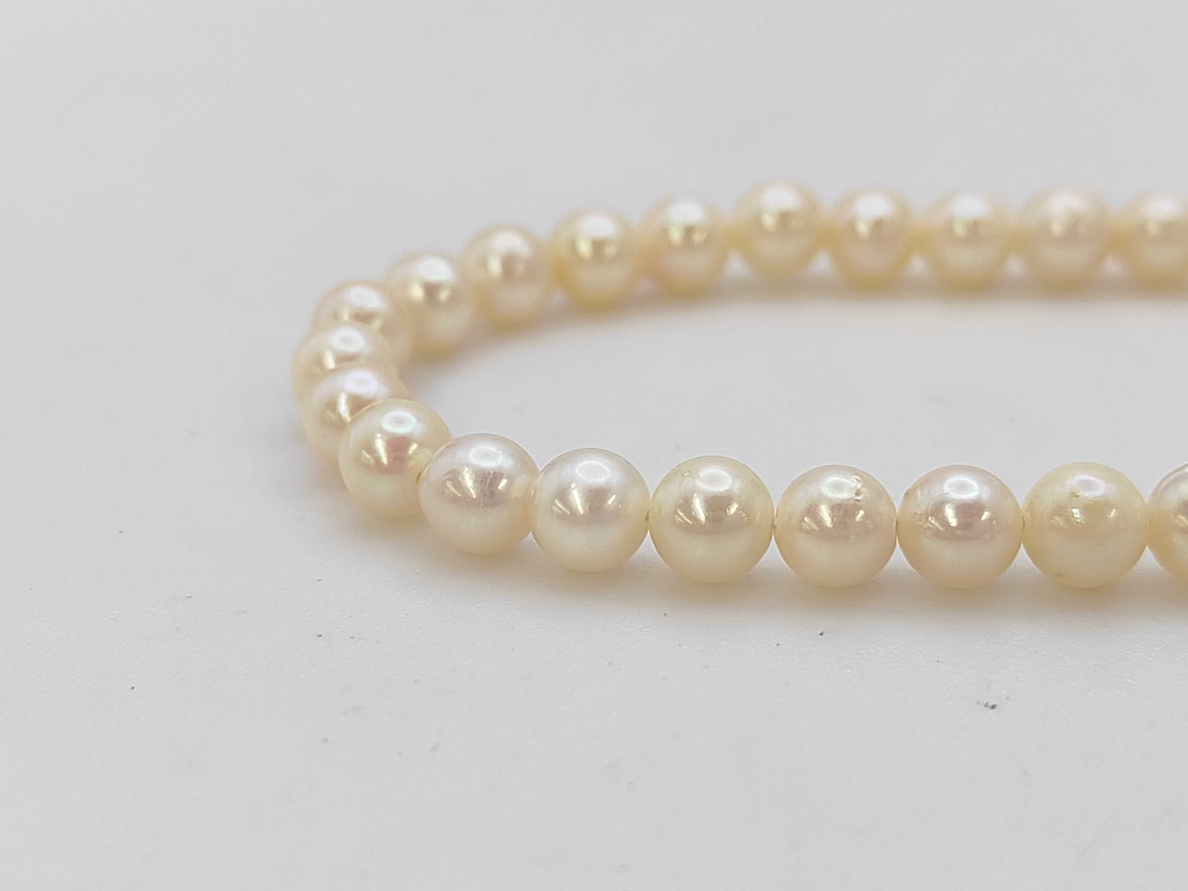 Cultured Pearl Strand Necklace with Silver Filigree Clasp