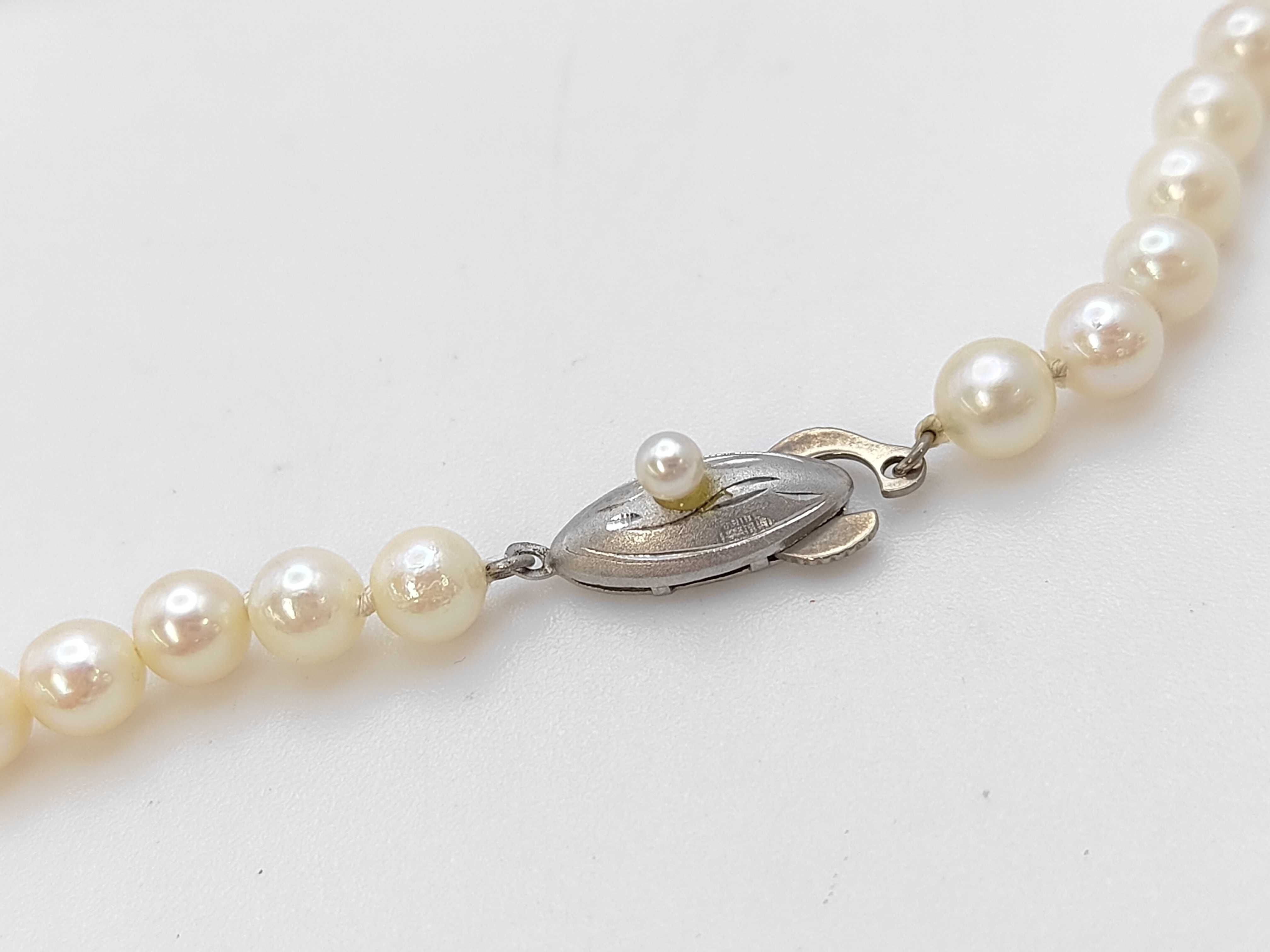 Cultured Pearl Strand Necklace with Silver Filigree Clasp
