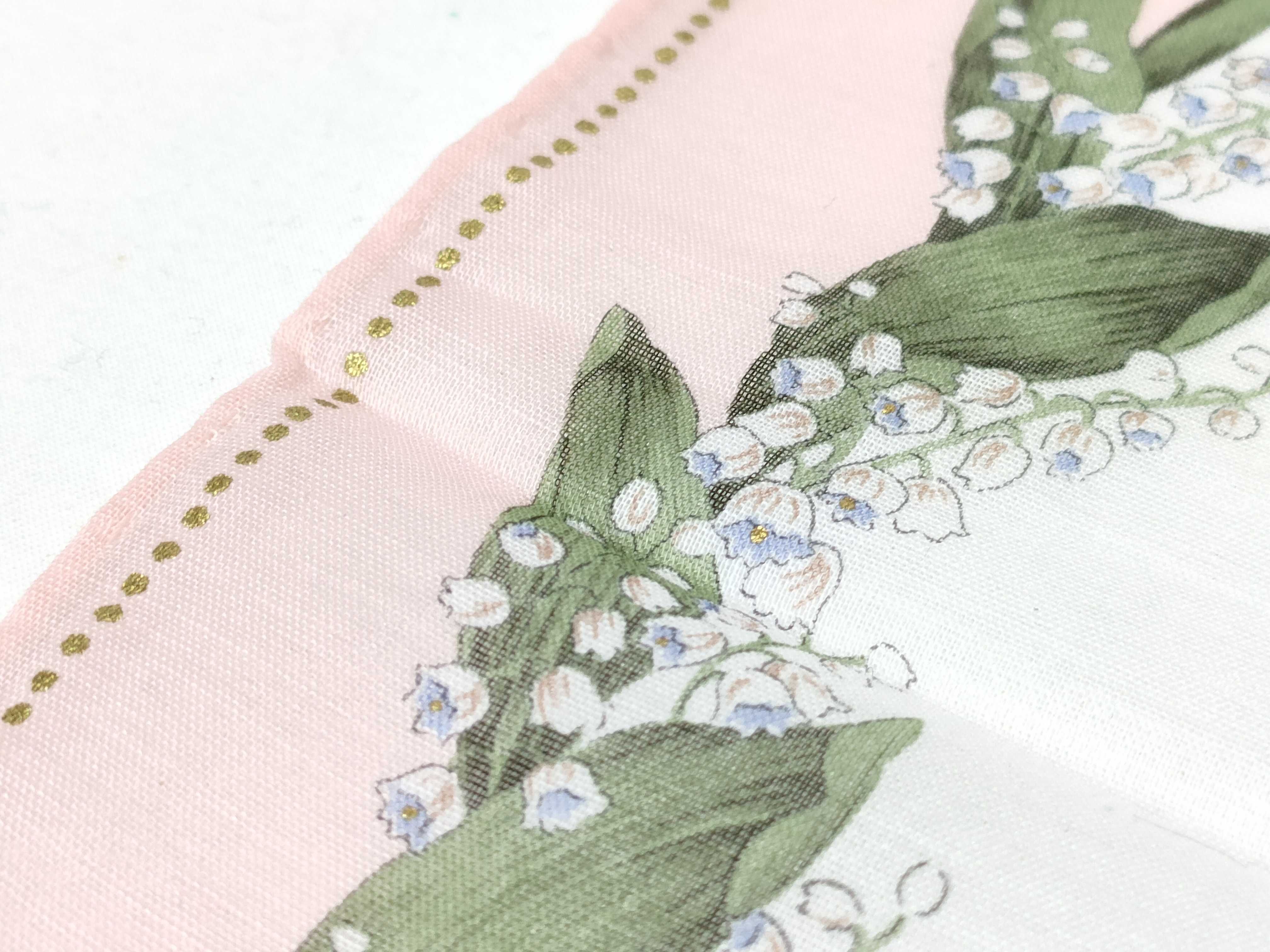 Christian Dior Lily of the Valley Floral Cotton Scarf
