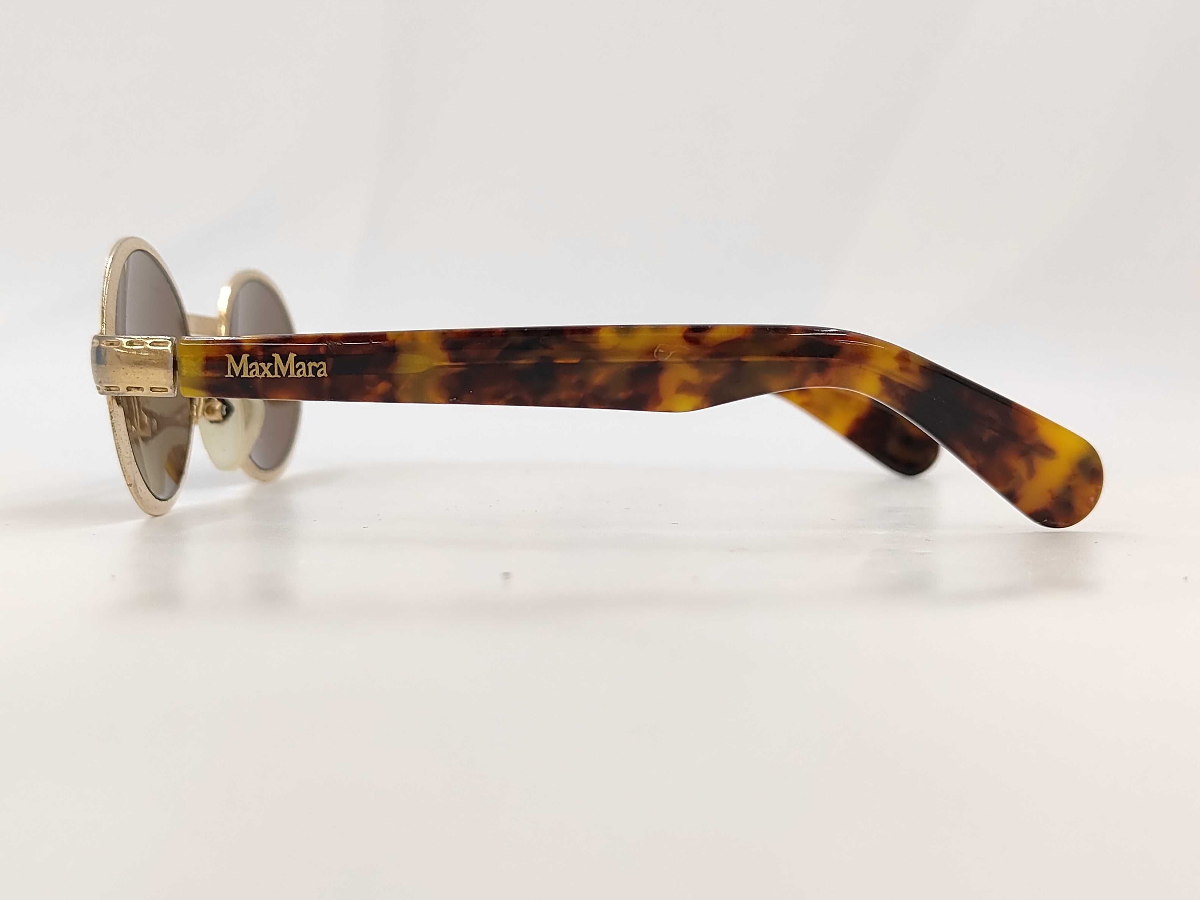MaxMara Vintage MM 1/S Oval Sunglasses with Tortoiseshell Temples
