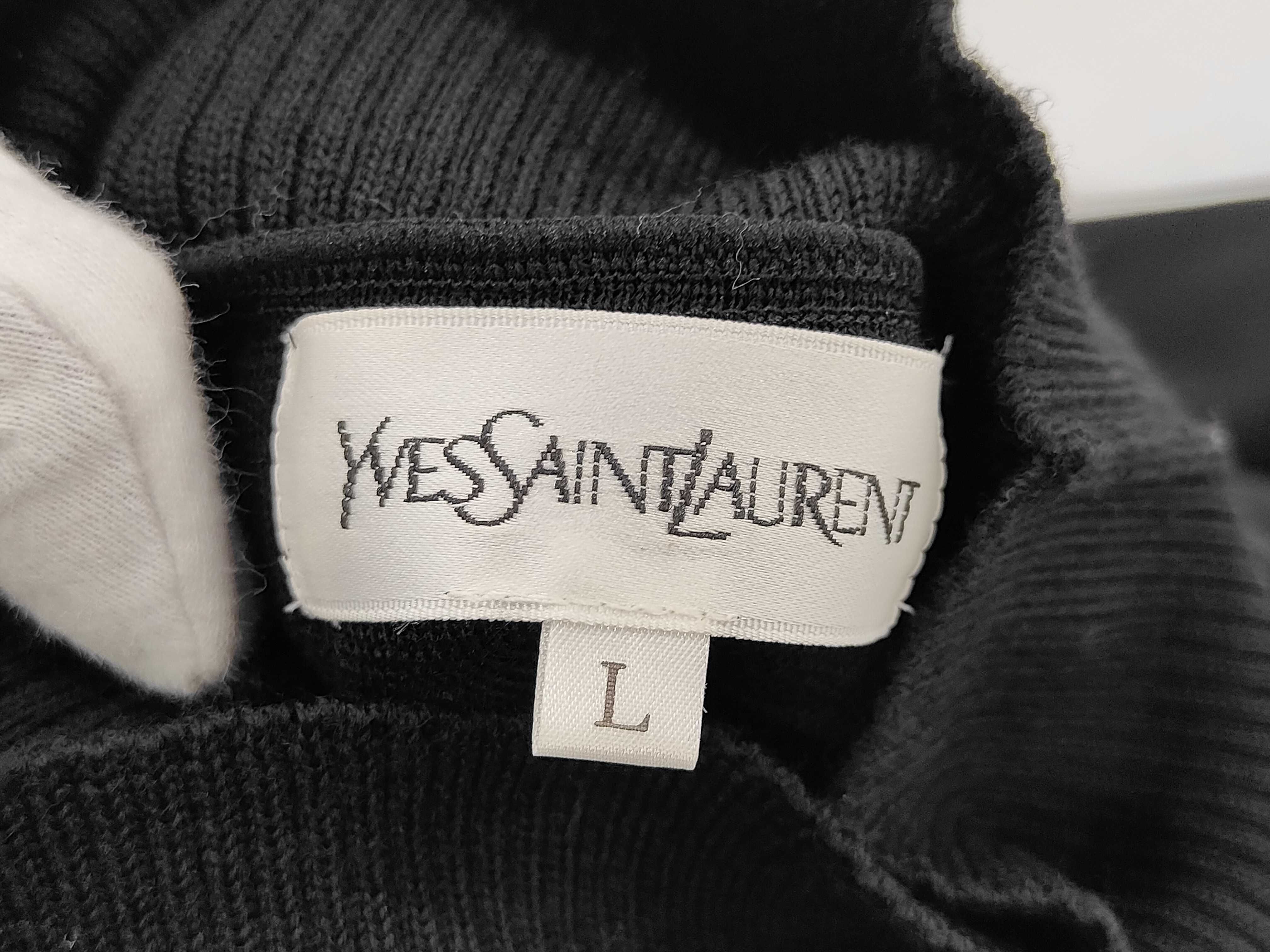 Yves Saint Laurent Vintage Wool and Metallic Floral Jacquard Turtleneck Tunic Sweater