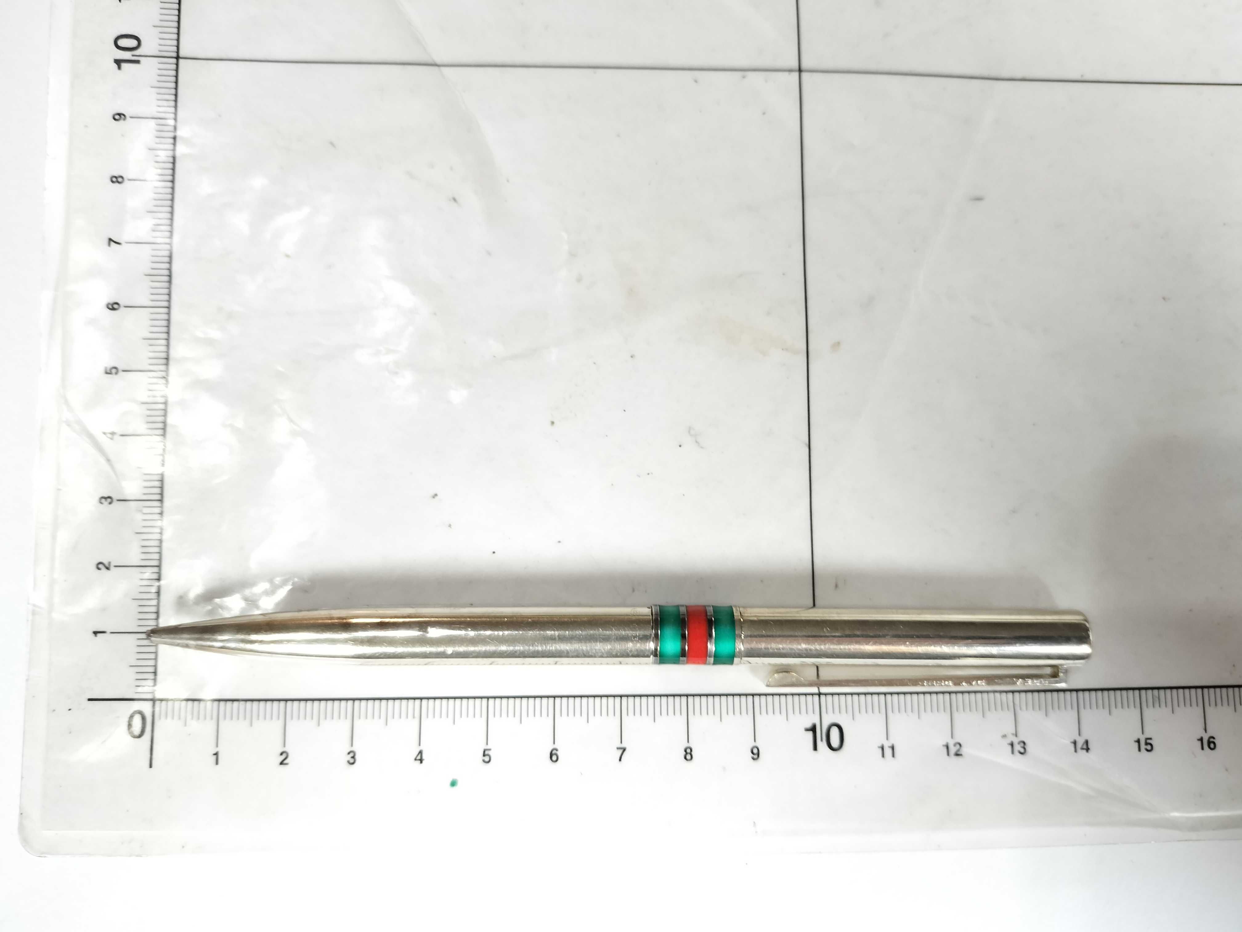 Vintage Gucci Twist-Action Mechanical Pencil with Signature Web Stripe