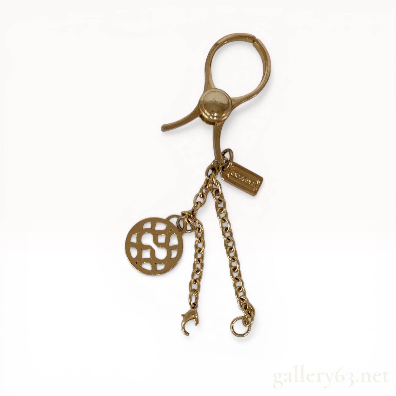 Coach Gold-Tone Glove Holder and Bag Charm with Box
