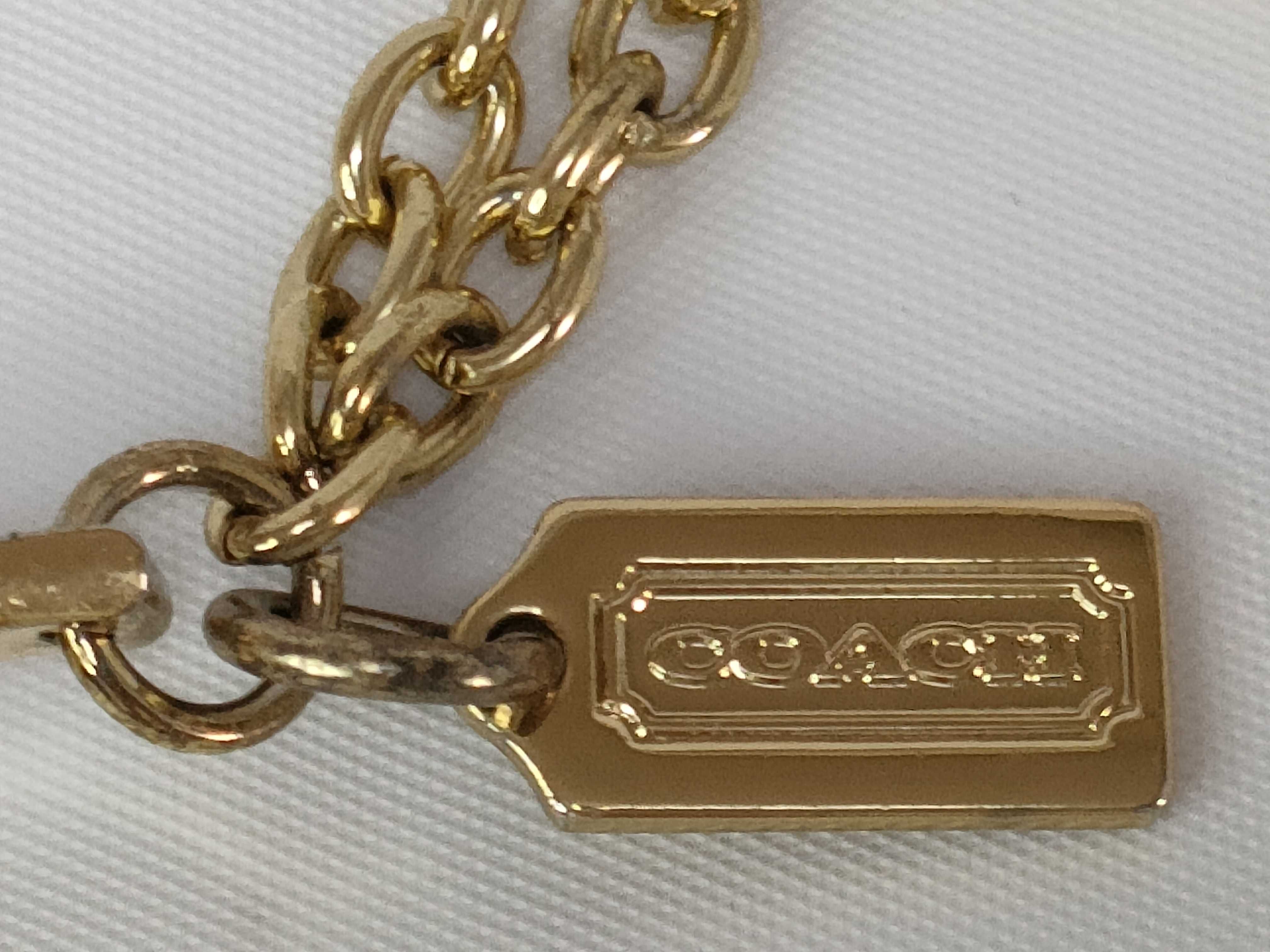 Coach Gold-Tone Glove Holder and Bag Charm with Box