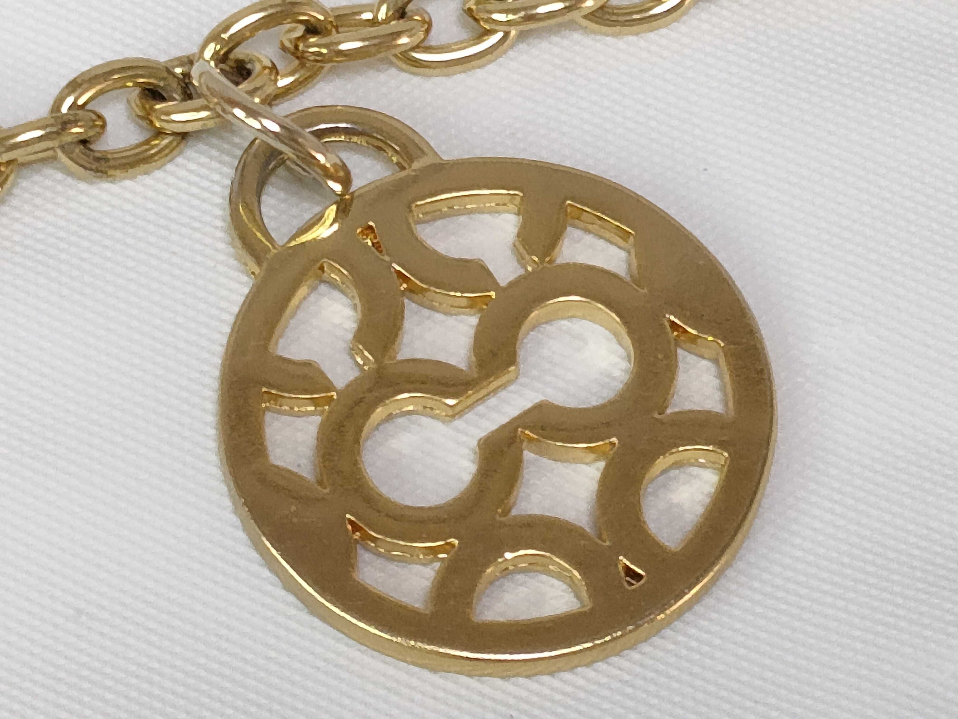 Coach Gold-Tone Glove Holder and Bag Charm with Box