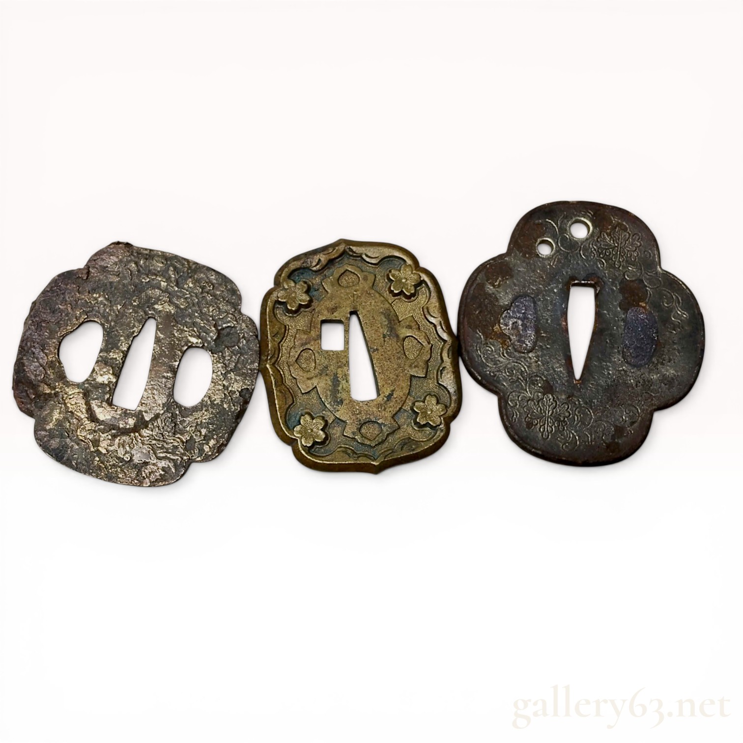 A Trio of Japanese Iron and Copper Alloy Tsuba, Edo Period