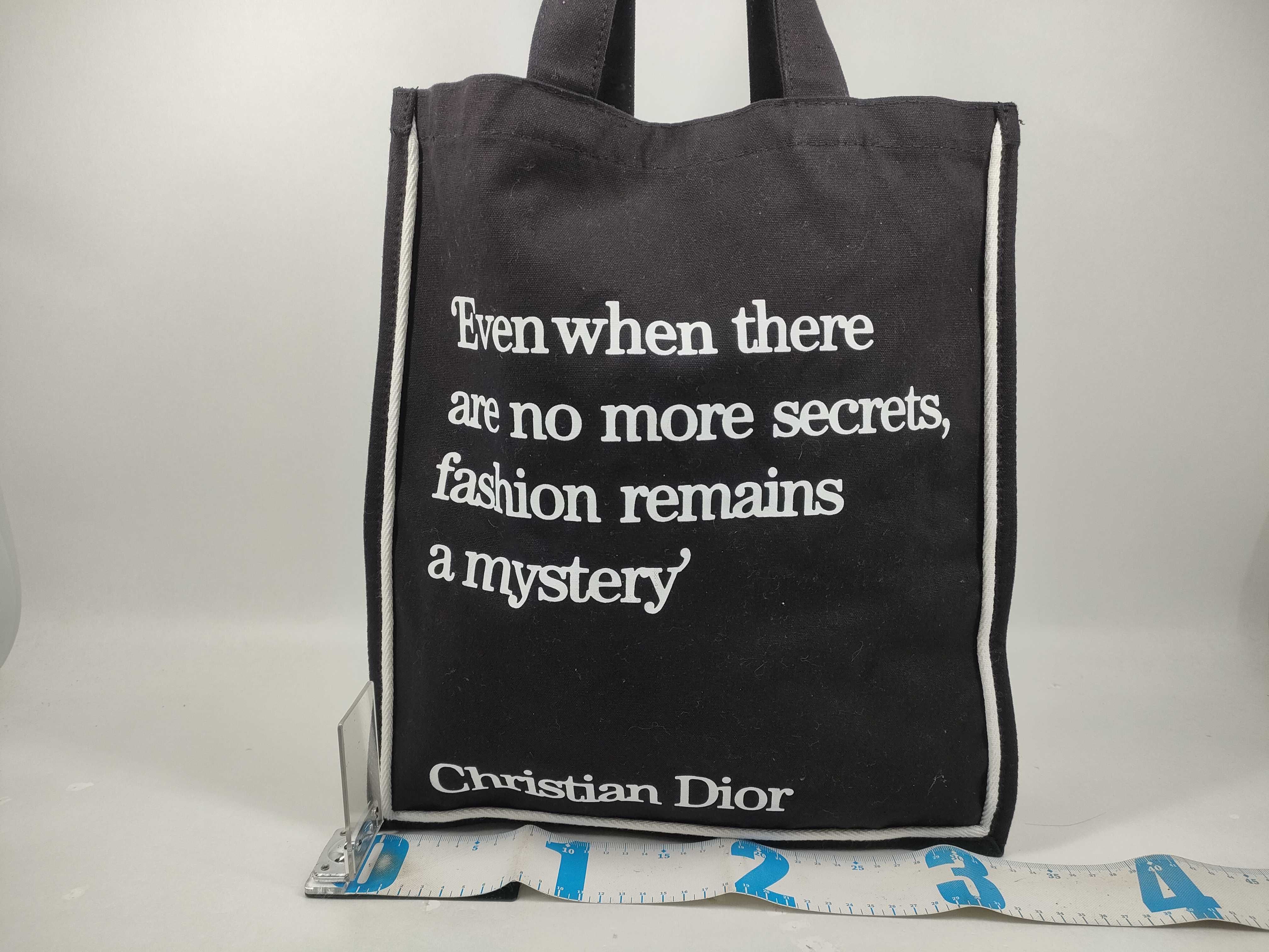 Christian Dior V&A Designer of Dreams Exhibition Black Canvas Tote Bag