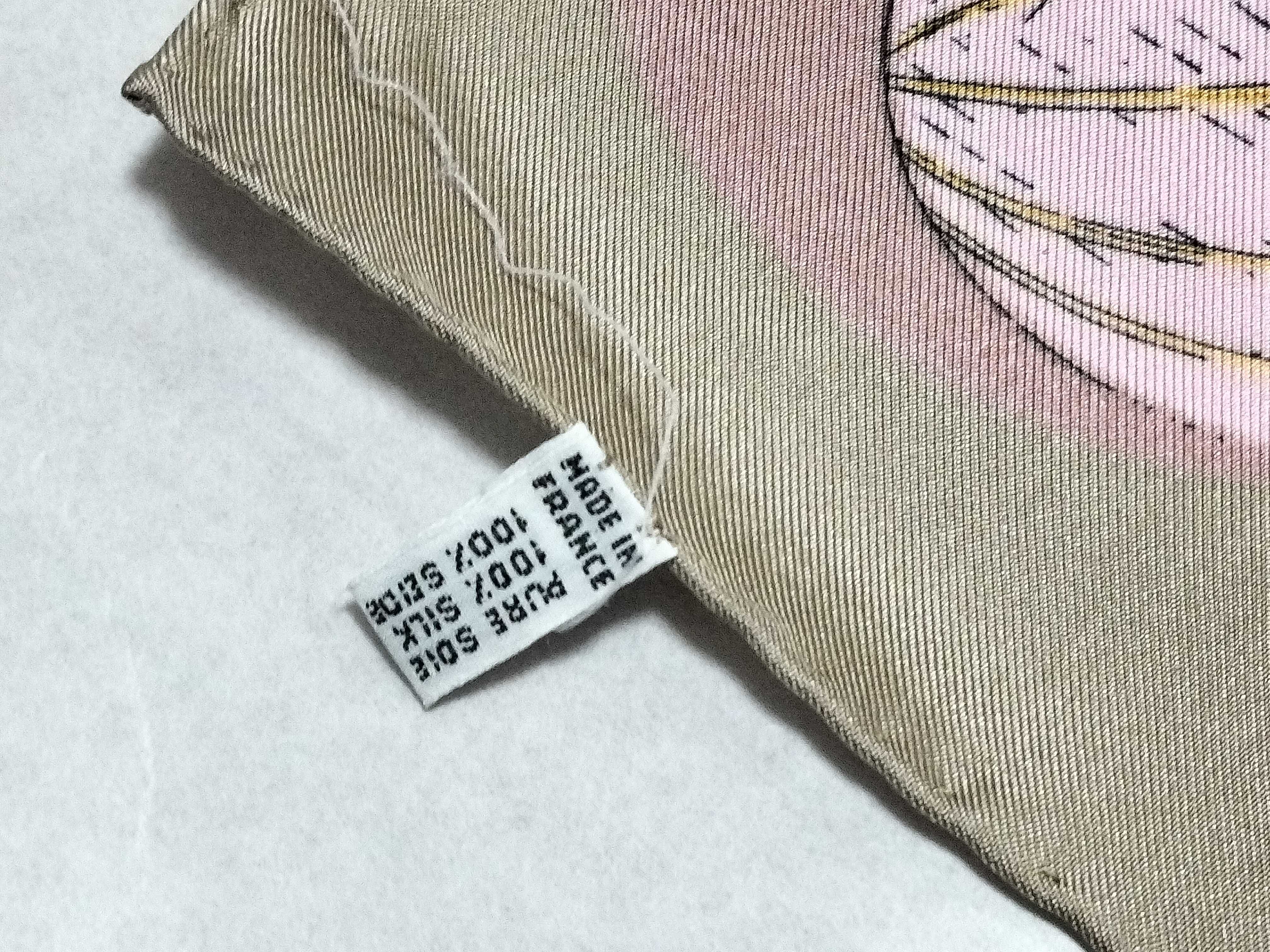 Vintage Celine Paris Silk Scarf with Jeweled Egg and Ribbon Motif