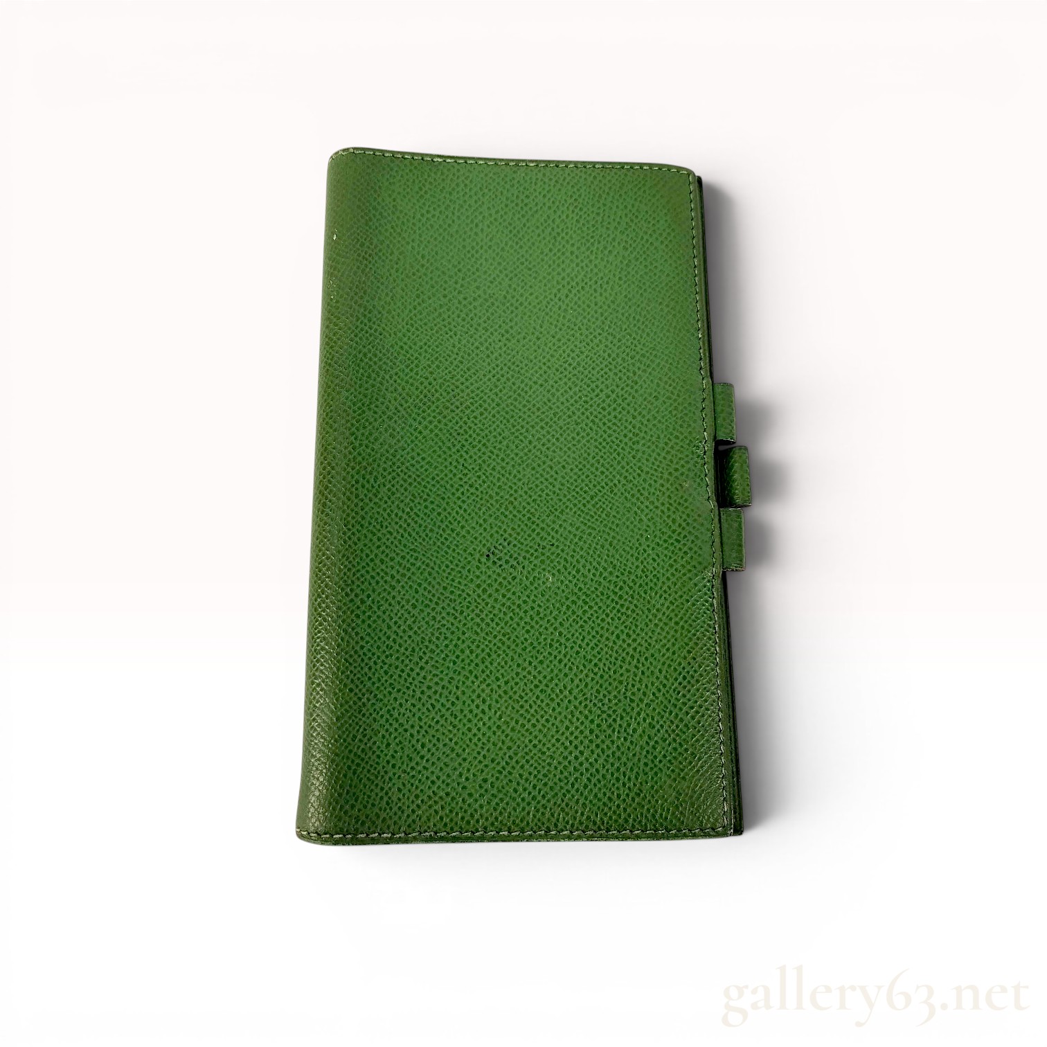 Hermes Green Epsom Leather Vision II Agenda Cover
