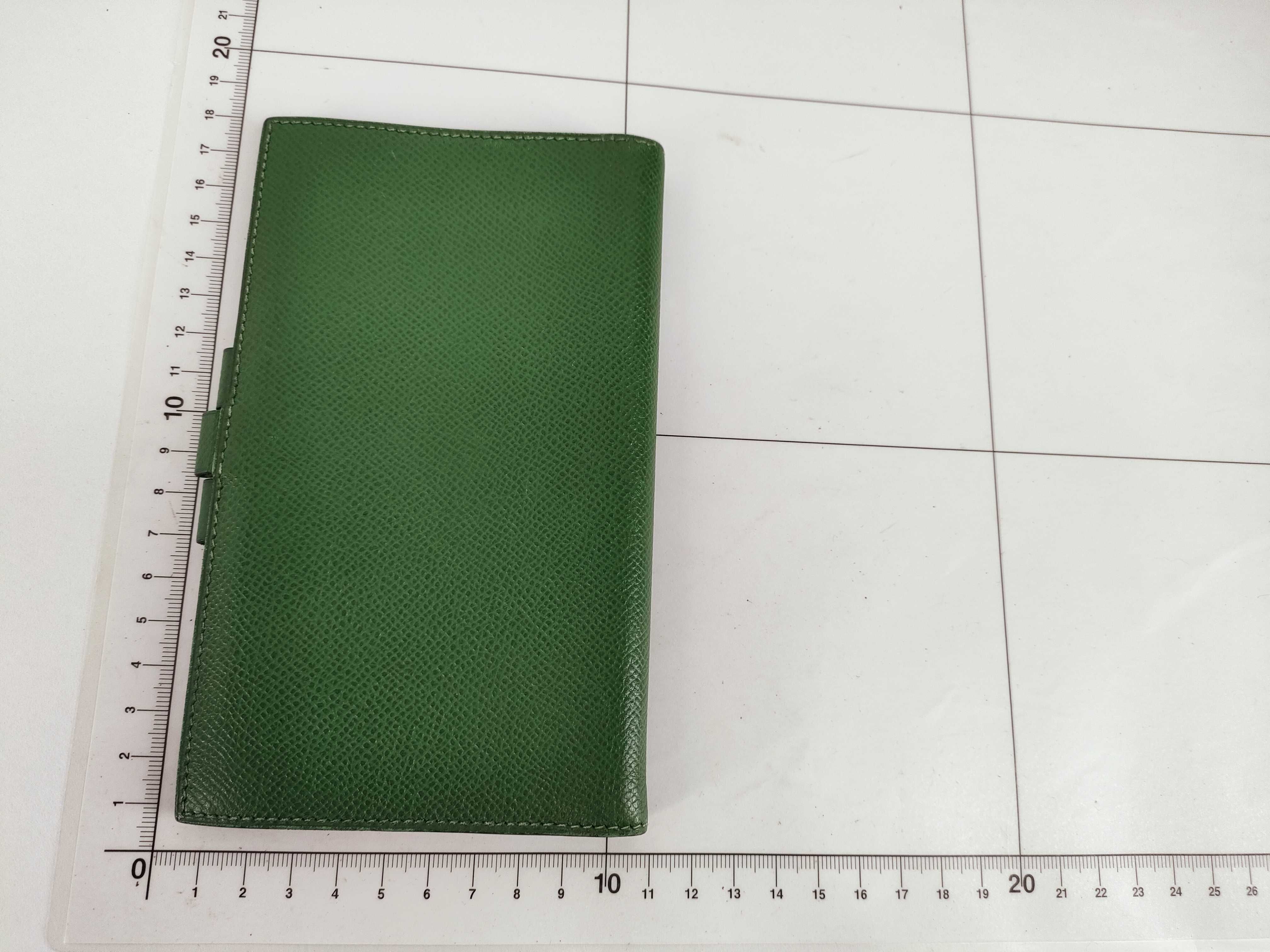 Hermes Green Epsom Leather Vision II Agenda Cover