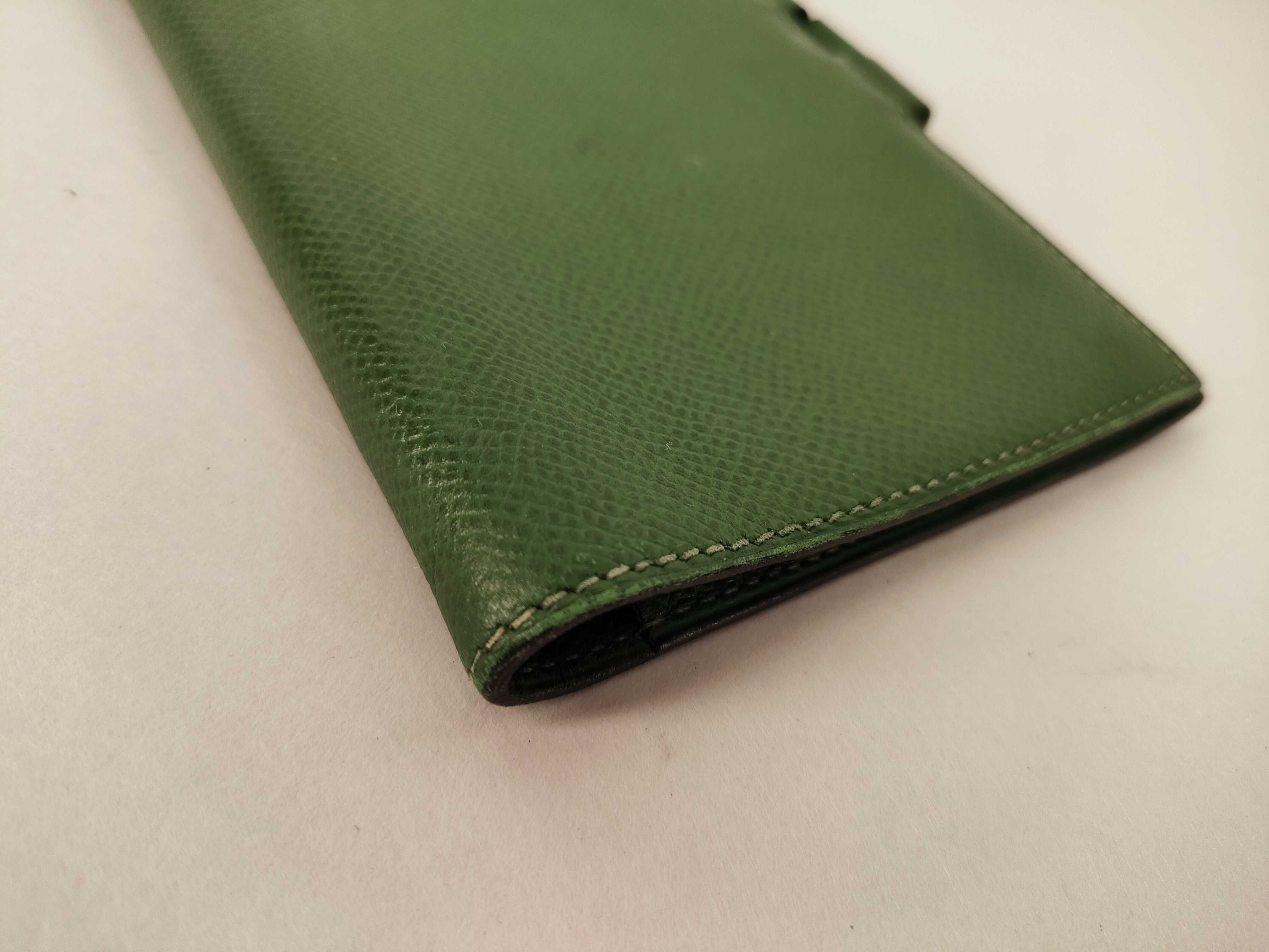 Hermes Green Epsom Leather Vision II Agenda Cover