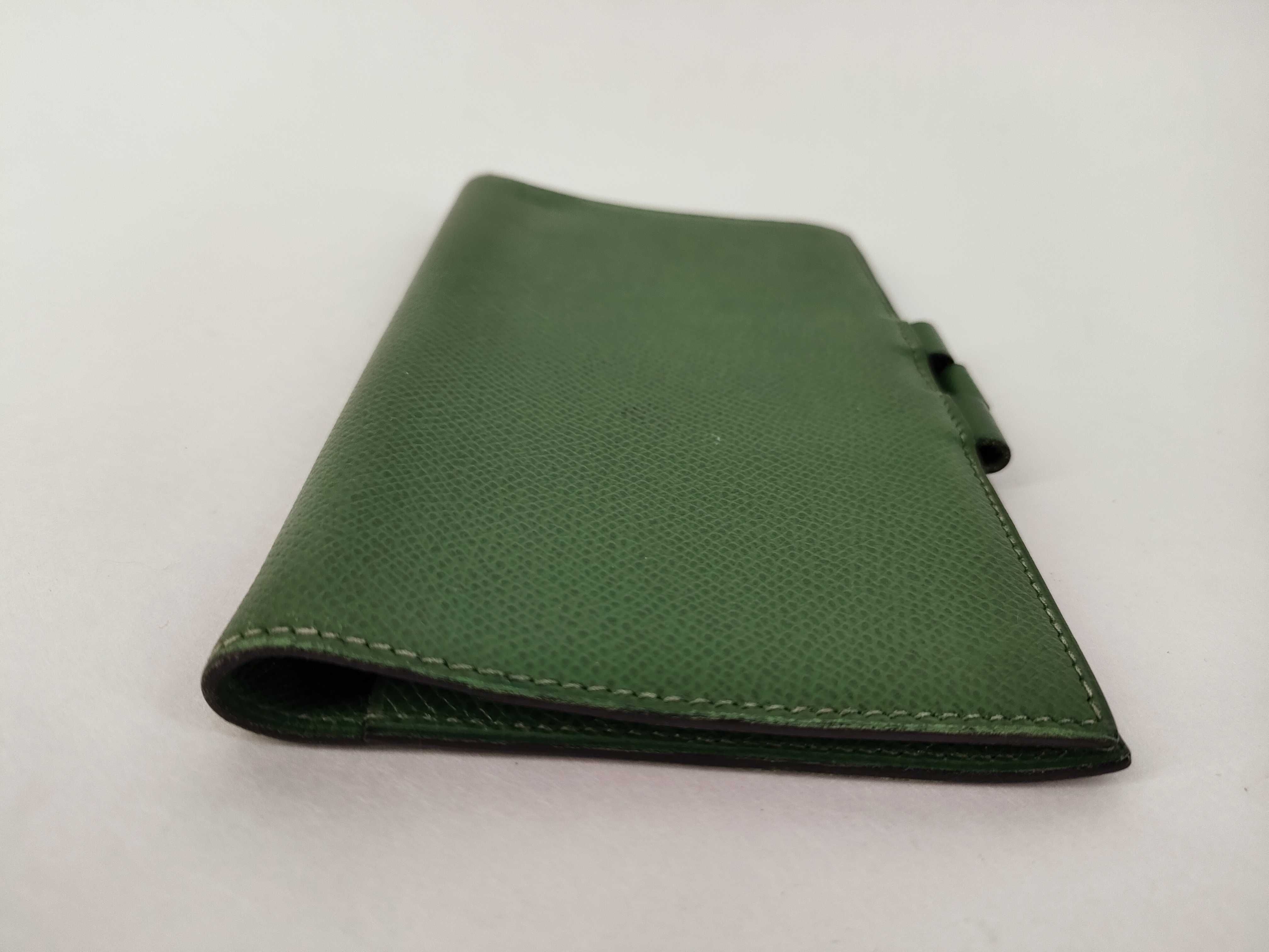Hermes Green Epsom Leather Vision II Agenda Cover