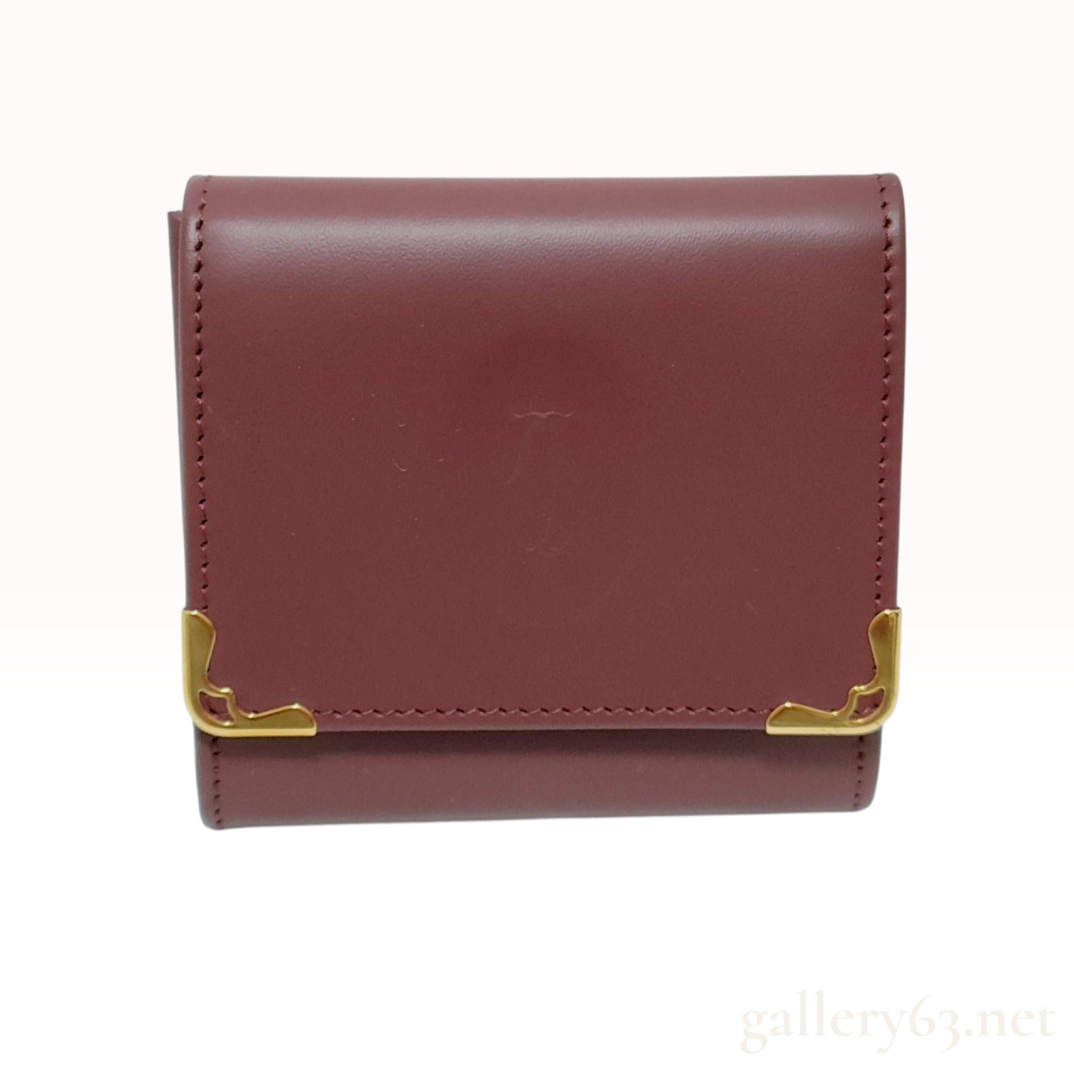 Cartier Must de Cartier Burgundy Leather Coin Purse